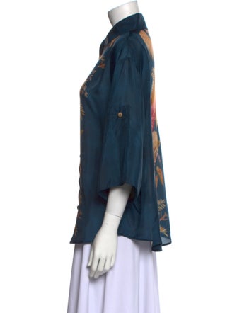 Zimmermann Silk Printed Button-Up Top