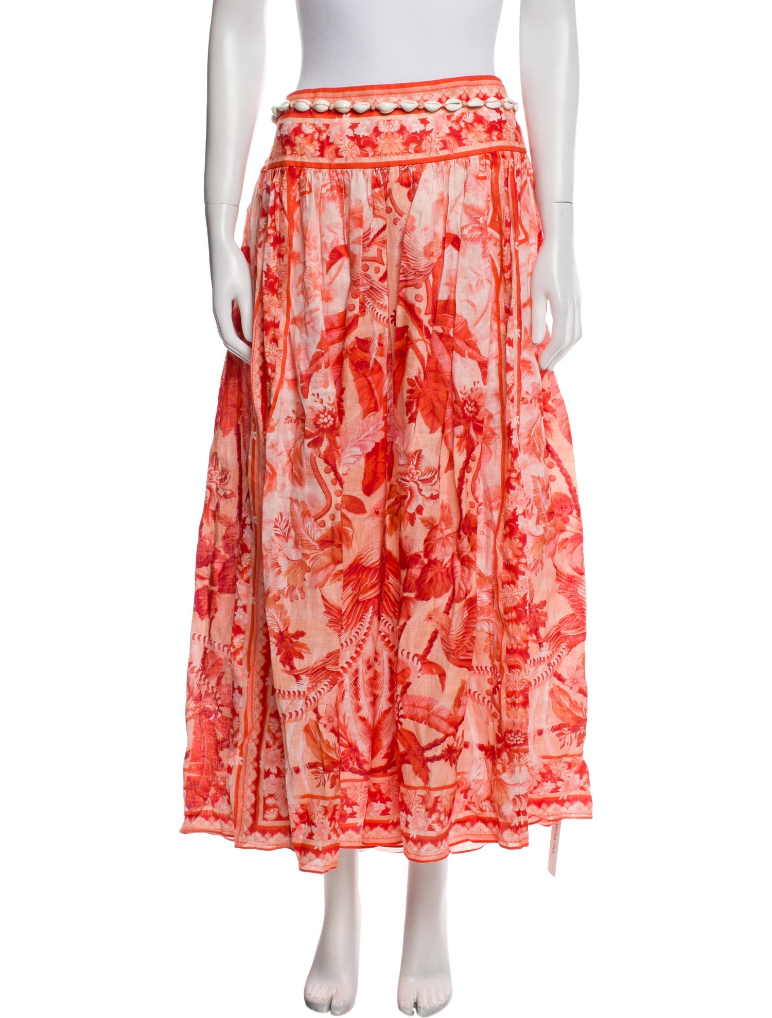 Zimmermann Linen Midi Length Skirt