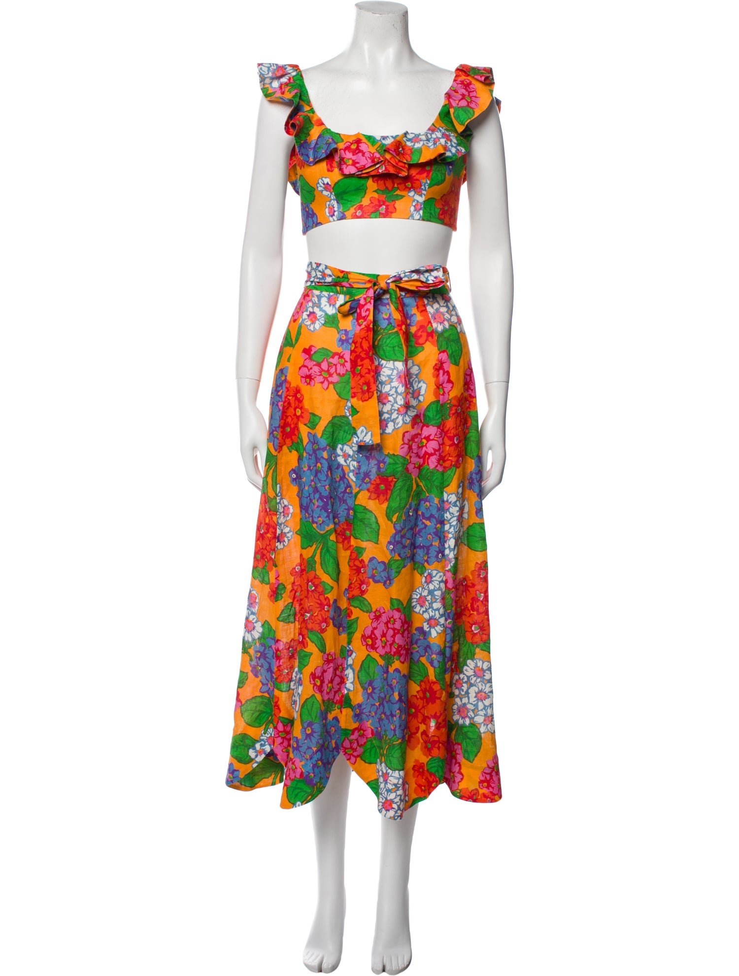 Zimmermann Linen Printed Skirt Set