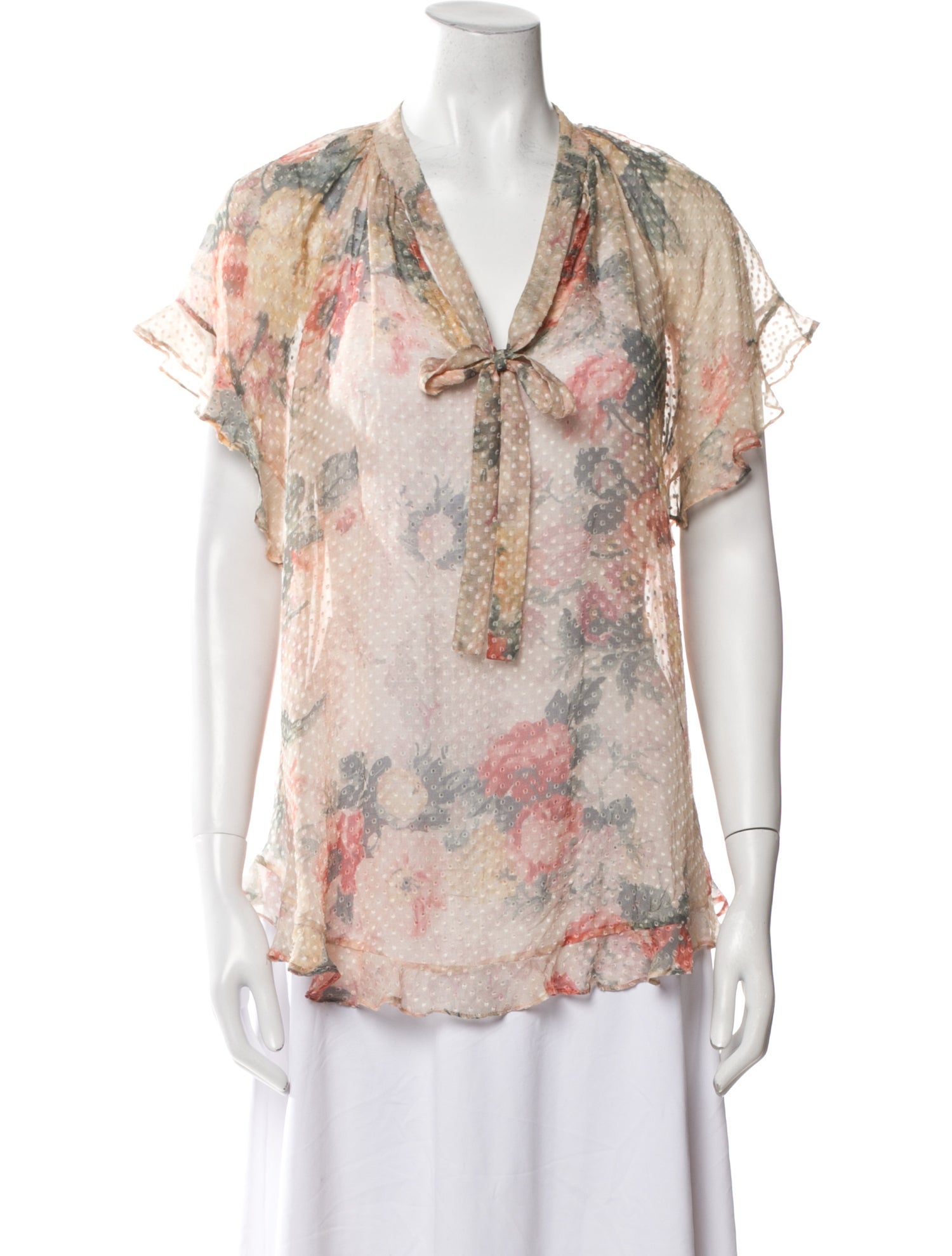Zimmermann Silk Floral Print Blouse