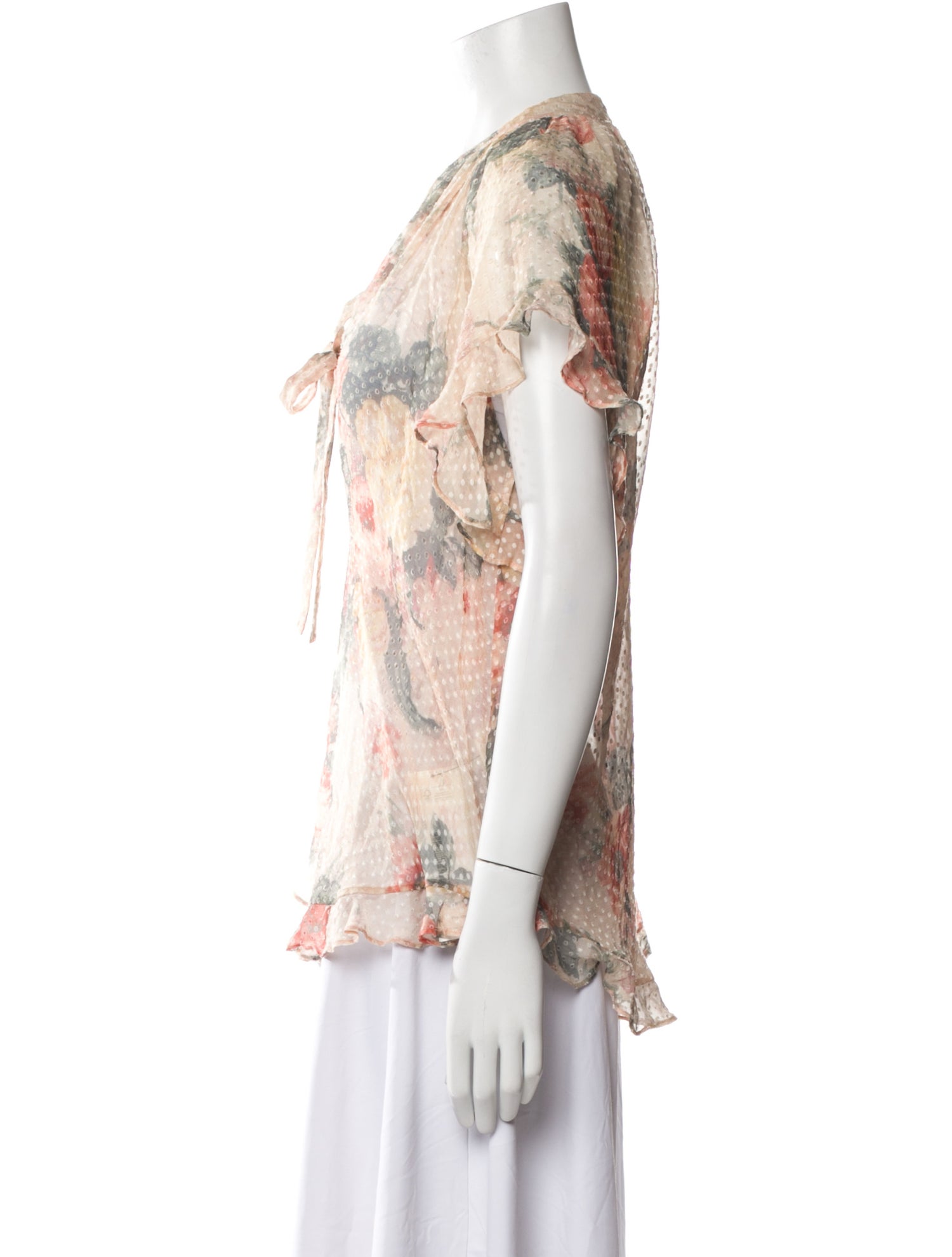 Zimmermann Silk Floral Print Blouse