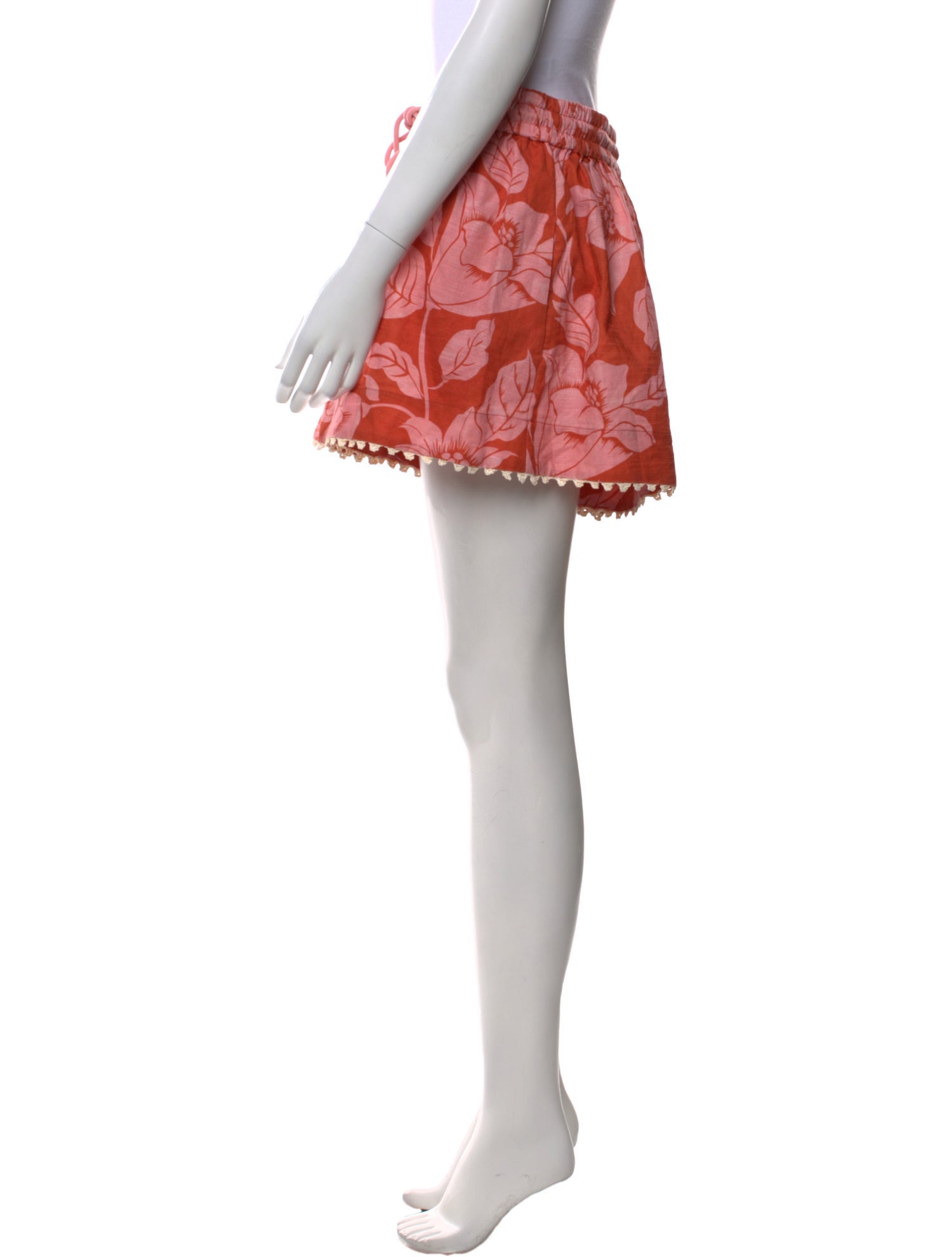 Zimmermann Floral Print Mini Shorts