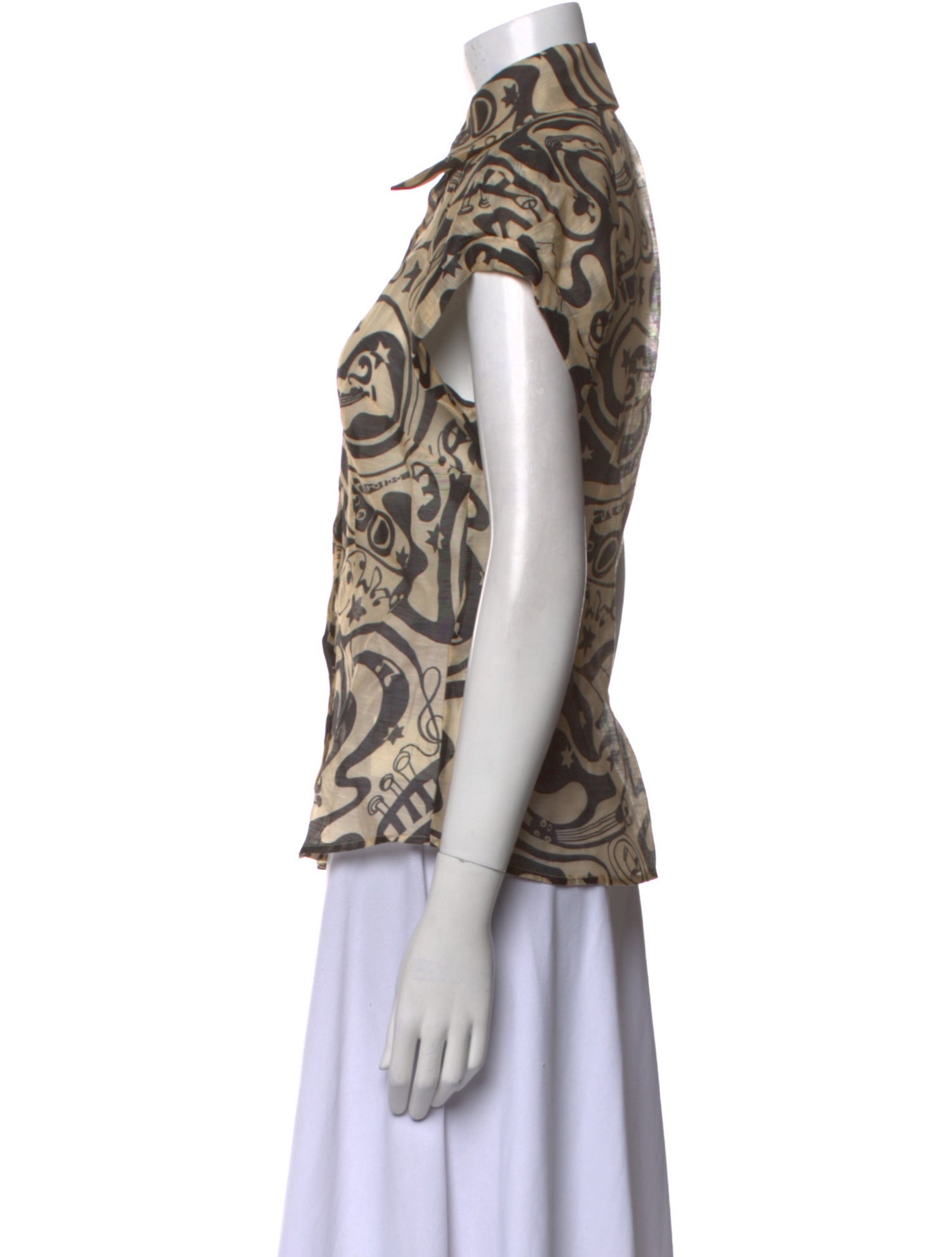 Zimmermann Linen Printed Button-Up Top