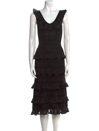 Zimmermann V-Neck Midi Length Dress