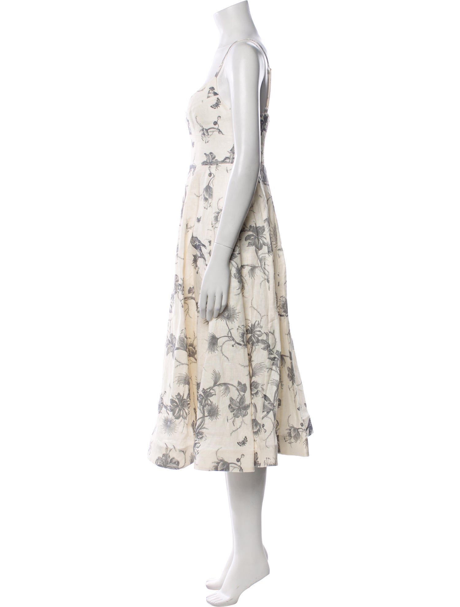 Zimmermann Floral Print Midi Length Dress