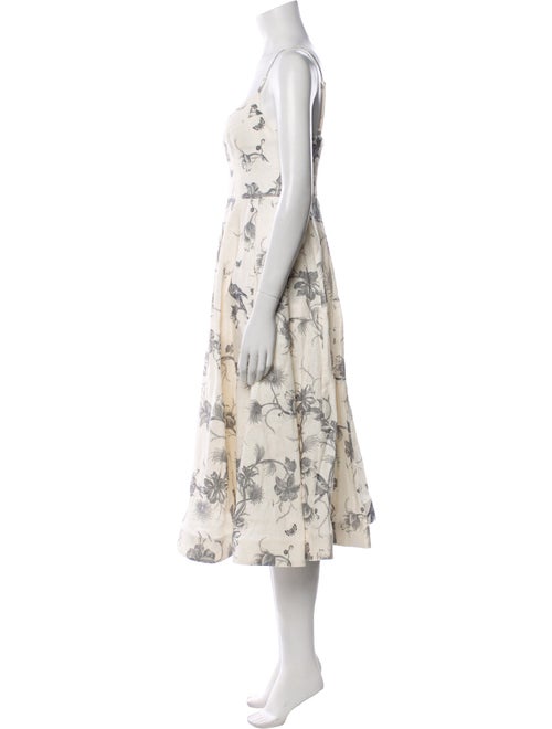 Zimmermann Floral Print Midi Length Dress