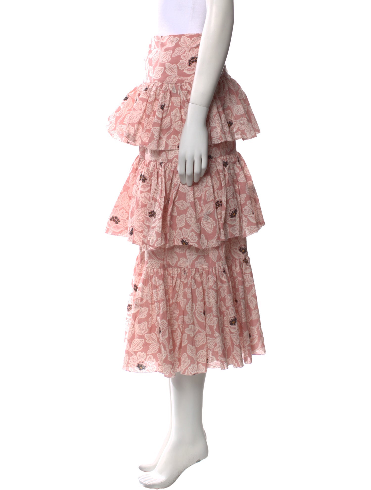 Zimmermann Floral Print Midi Length Skirt