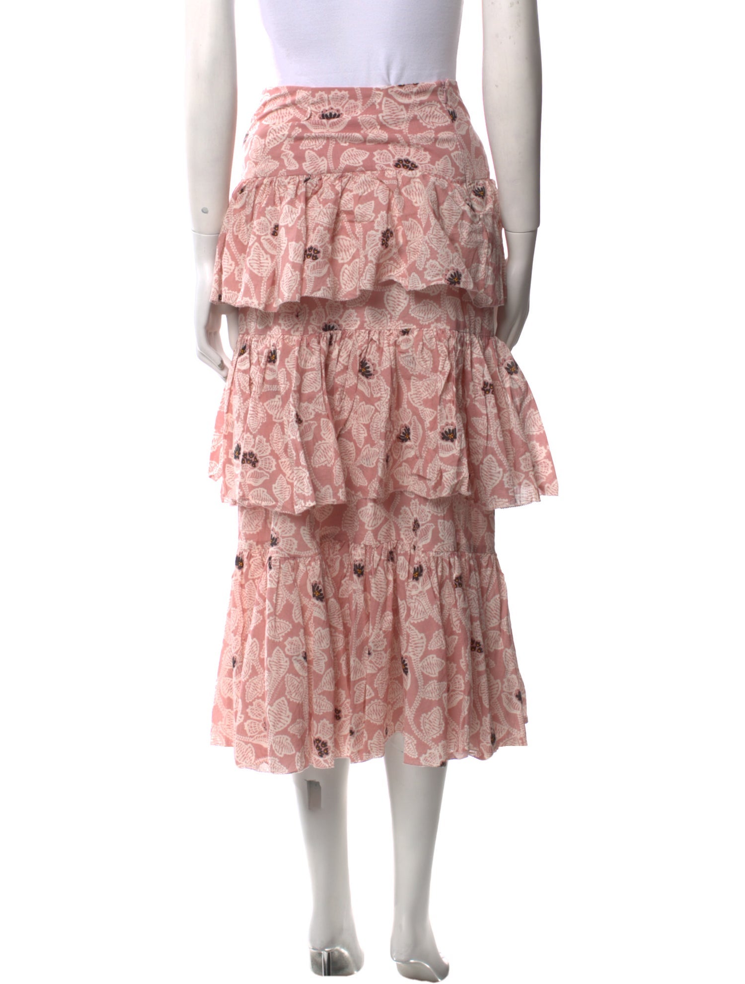 Zimmermann Floral Print Midi Length Skirt