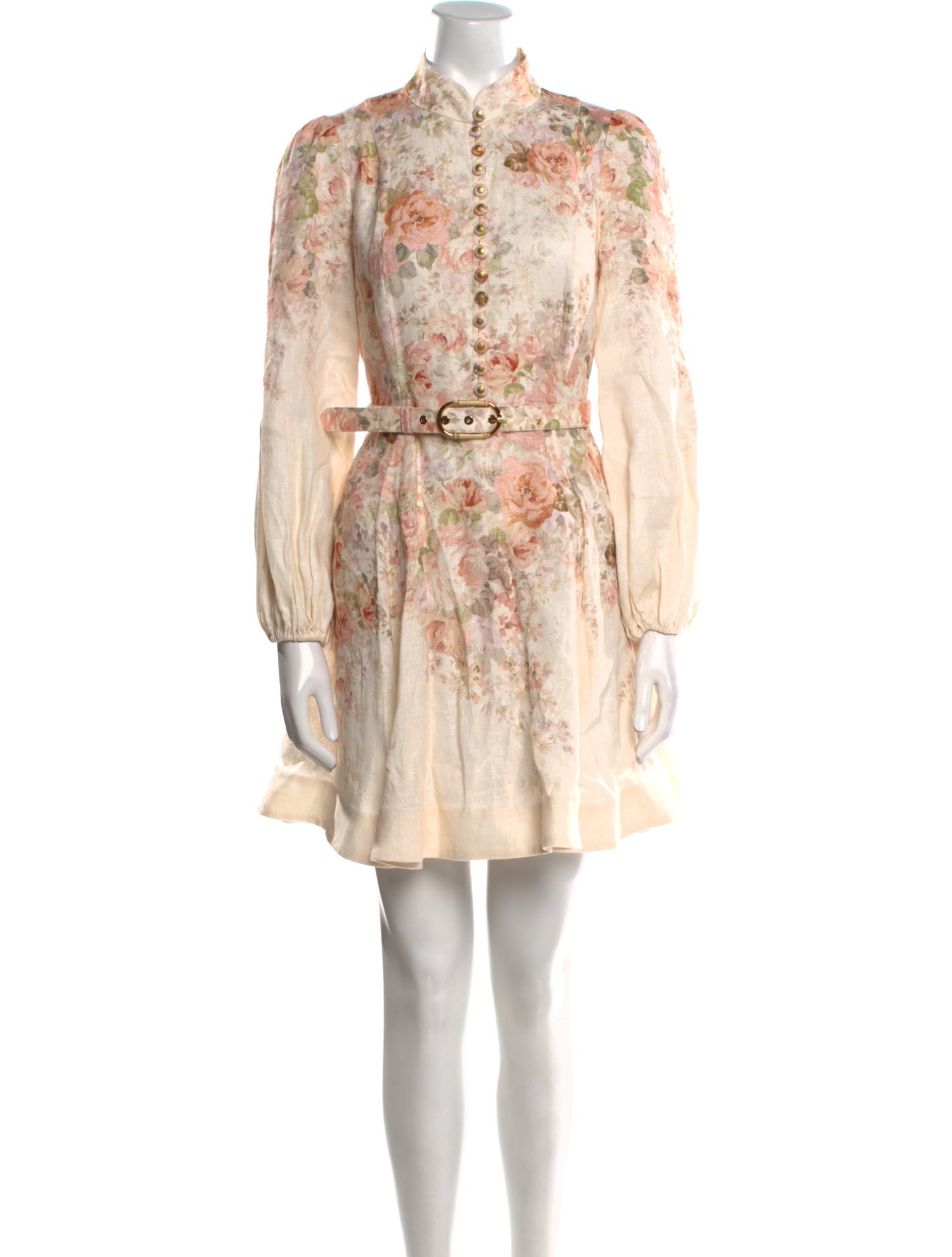 ♡ GANNI horse-print mini drees Ganni Horse Print Poplin Cotton