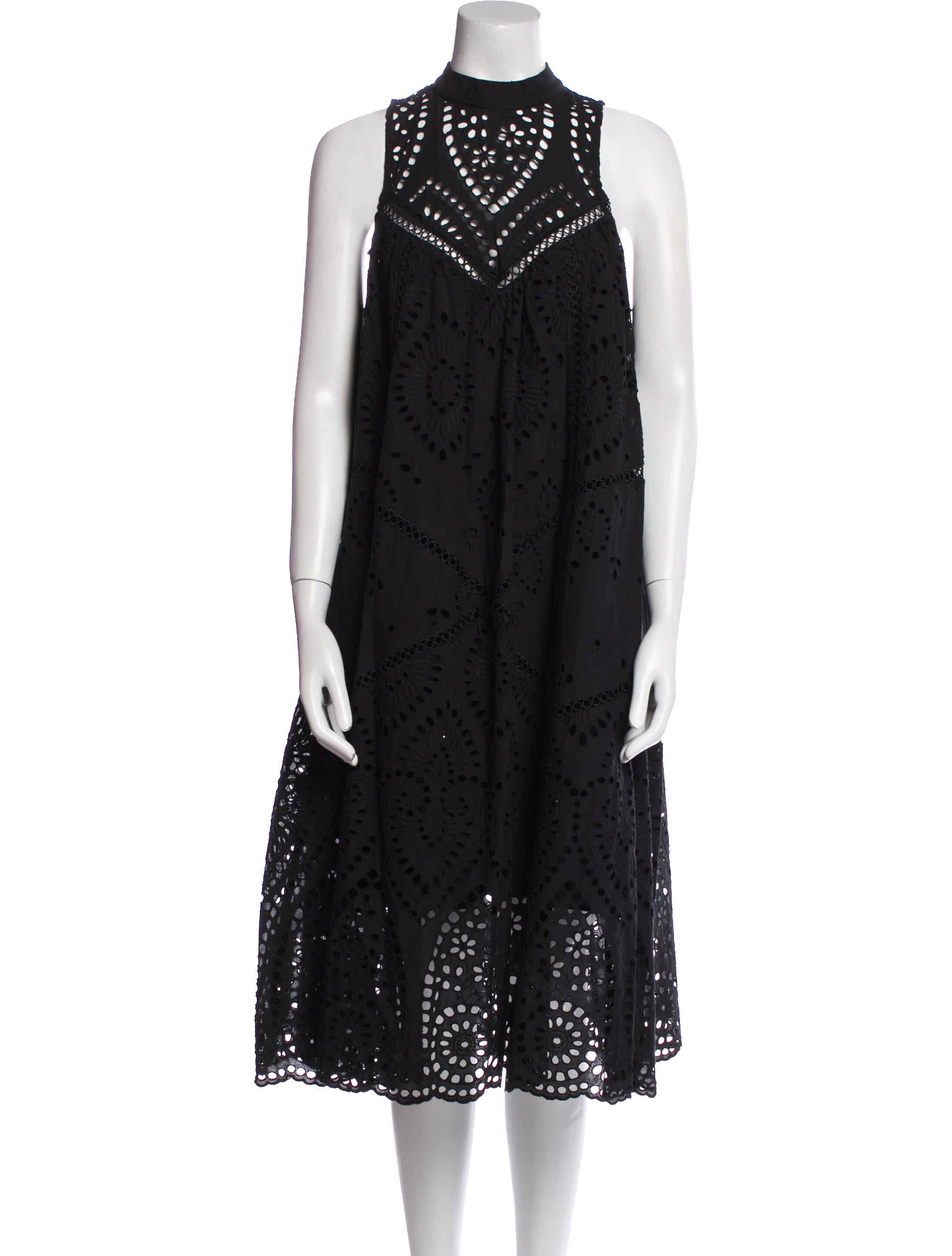 Zimmermann Mock Neck Midi Length Dress