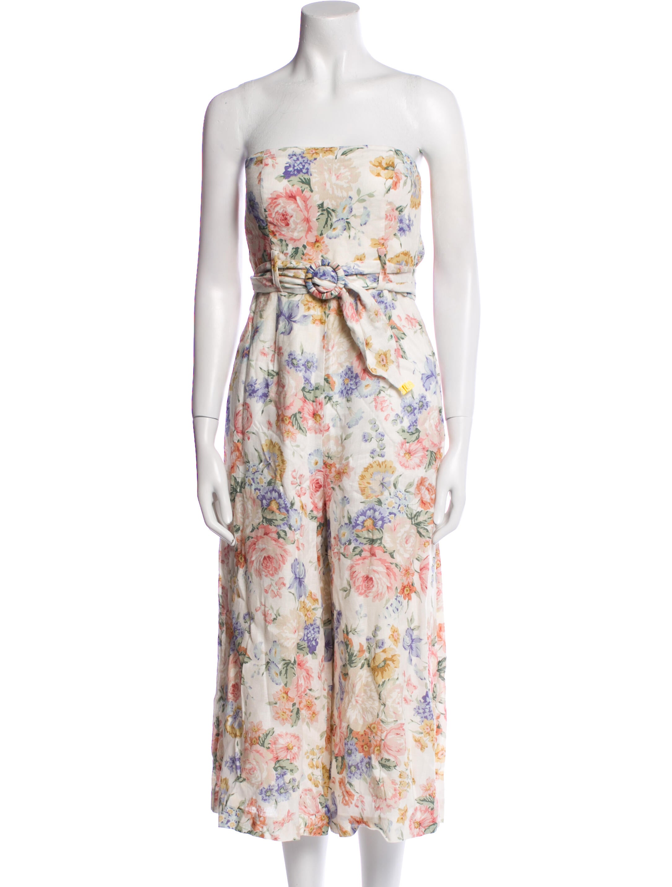 Zimmermann Linen Printed Jumpsuit