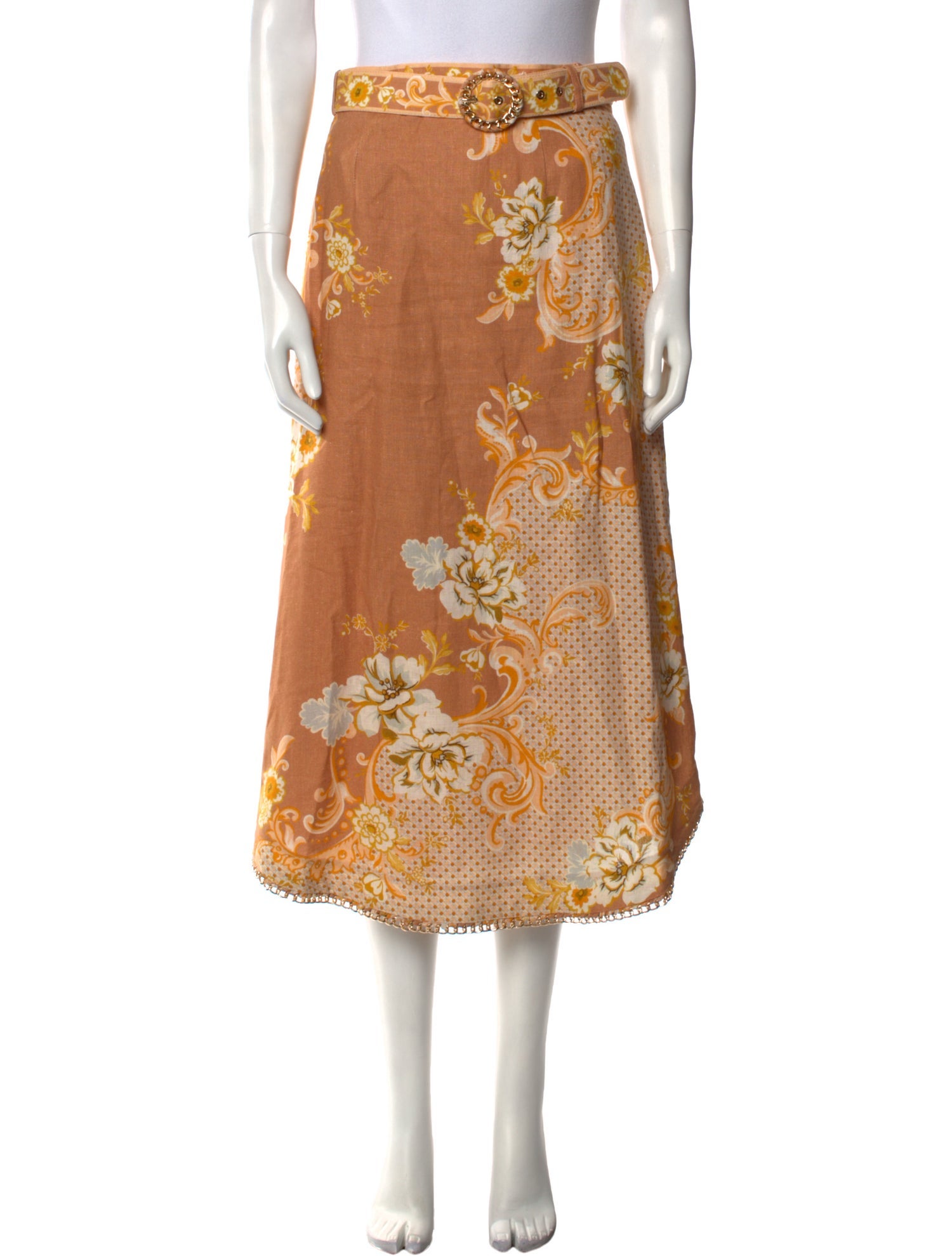 Zimmermann Linen Midi Length Skirt