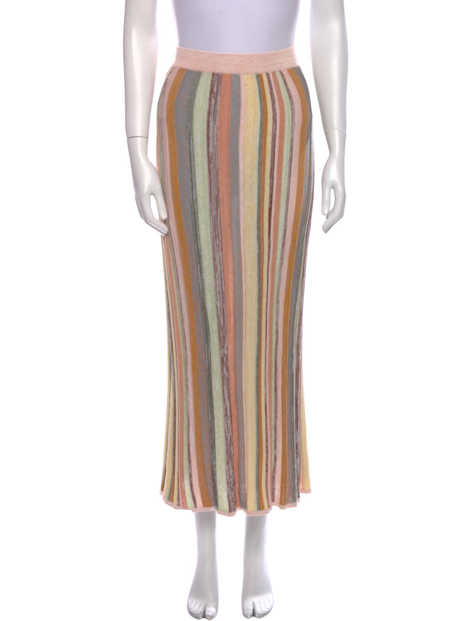 Zimmermann Striped Midi Length Skirt