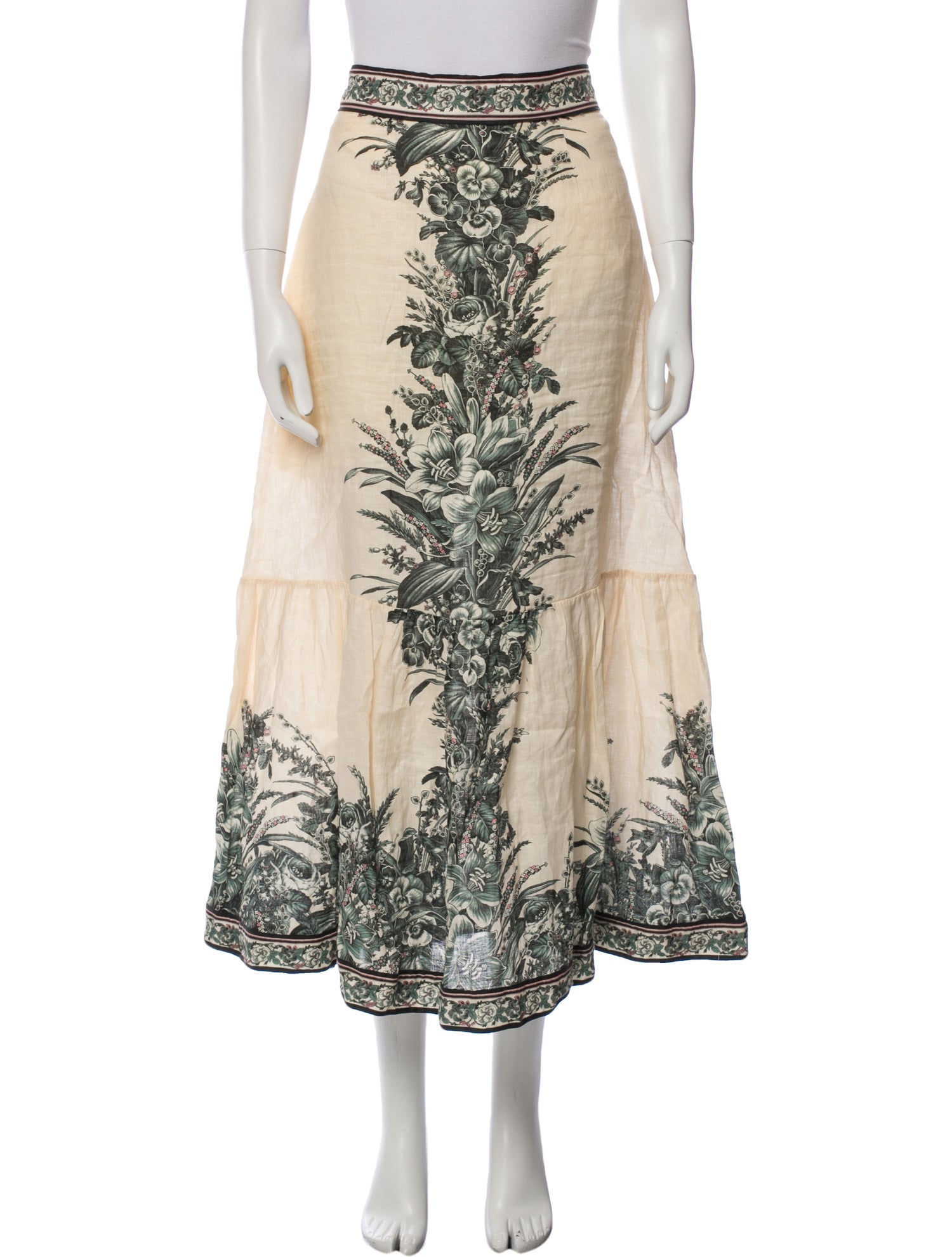 Zimmermann Linen Midi Length Skirt