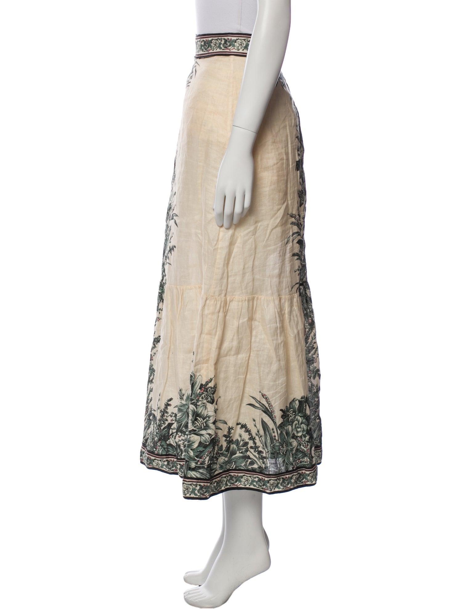 Zimmermann Linen Midi Length Skirt