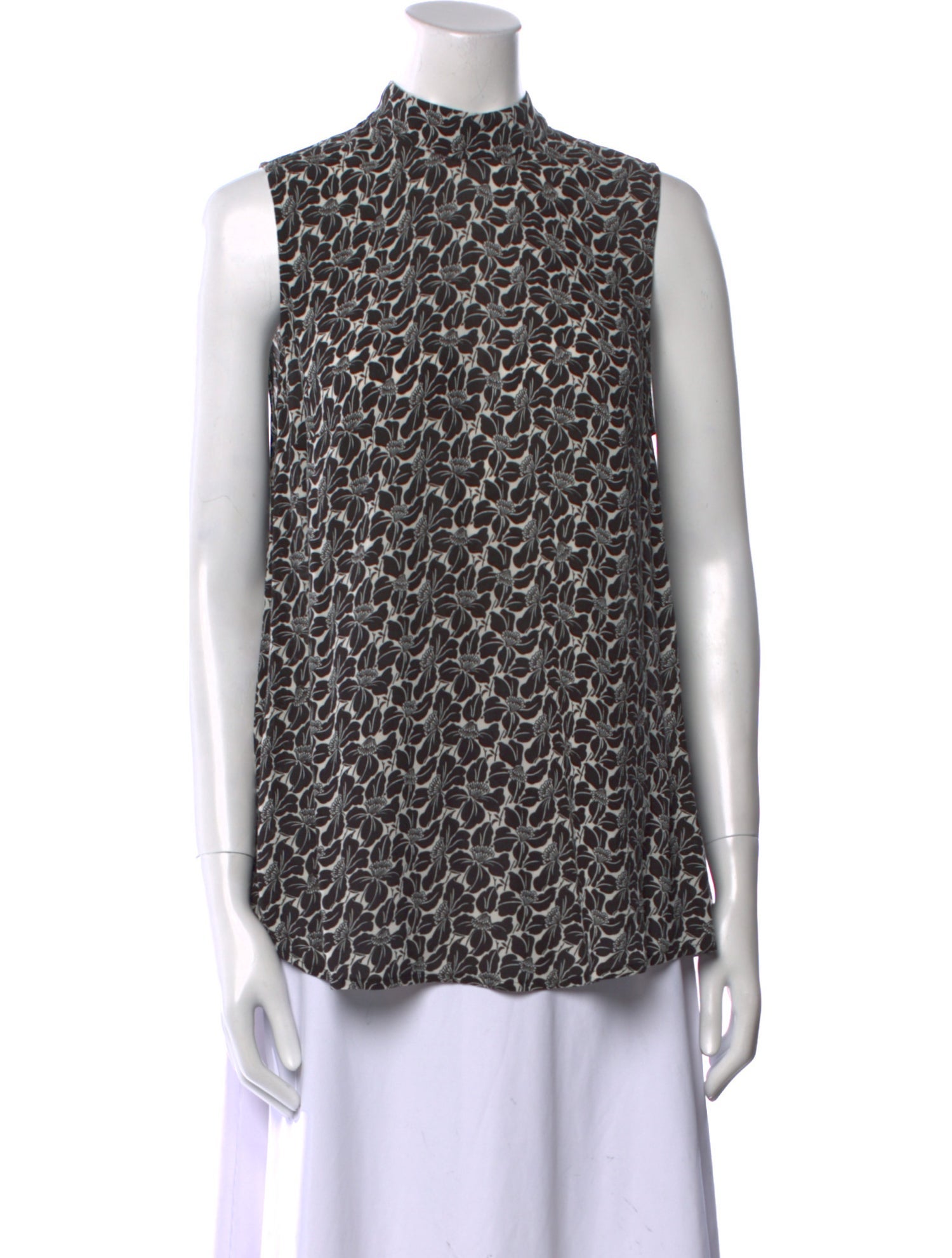 Zimmermann Printed Mock Neck Blouse