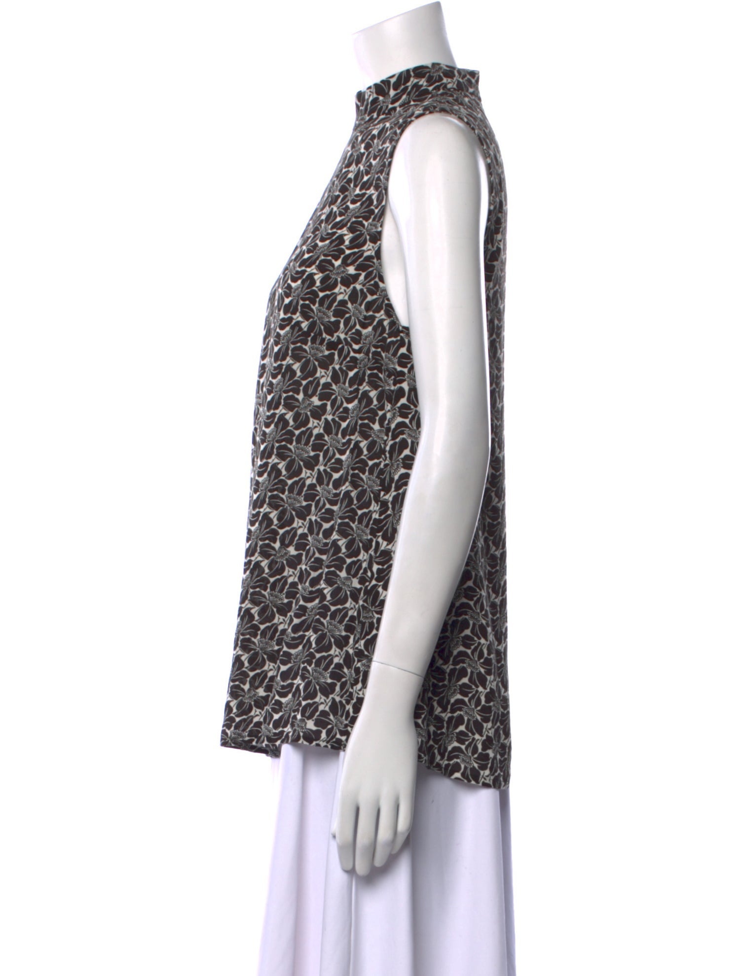 Zimmermann Printed Mock Neck Blouse