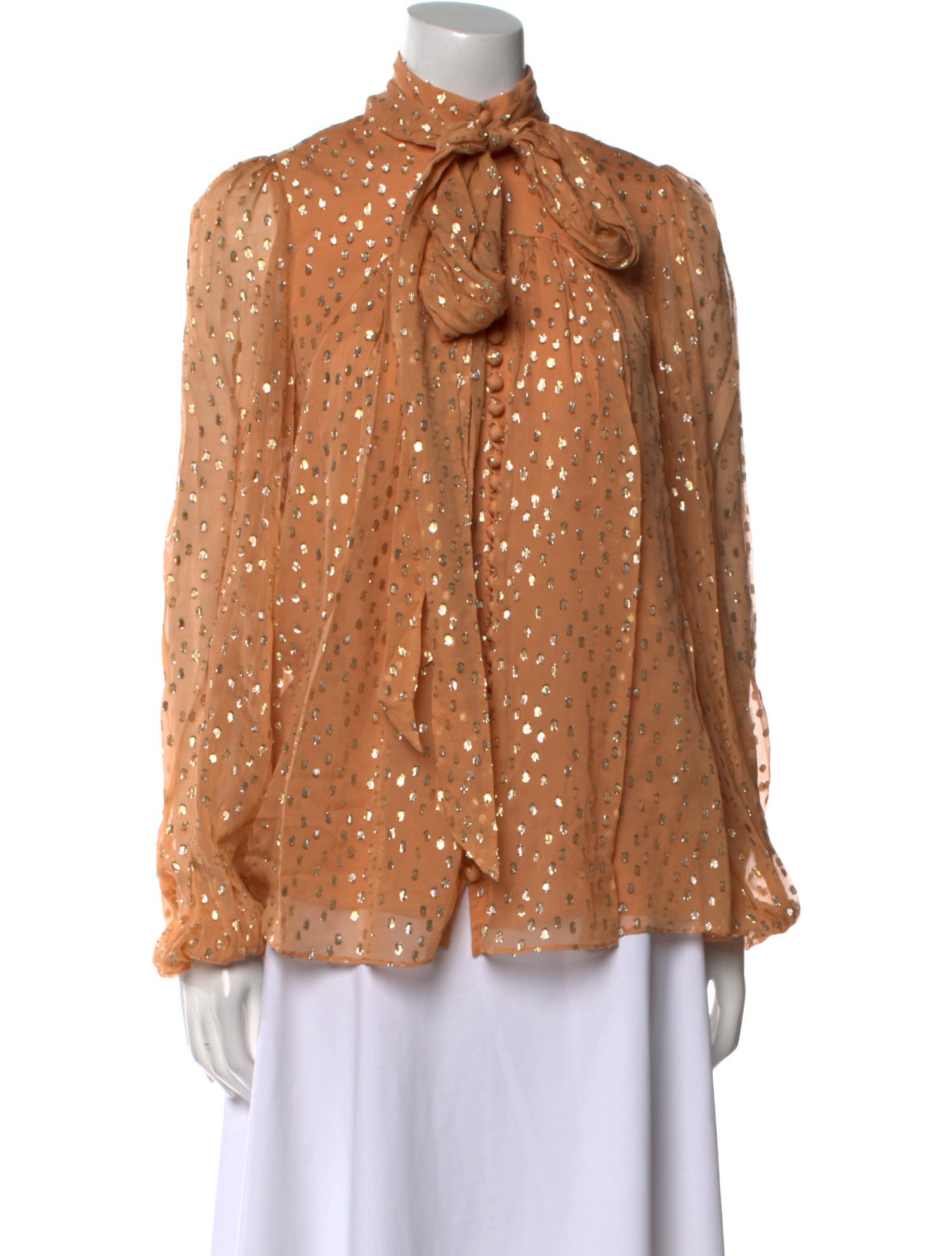 Zimmermann Silk Mock Neck Blouse