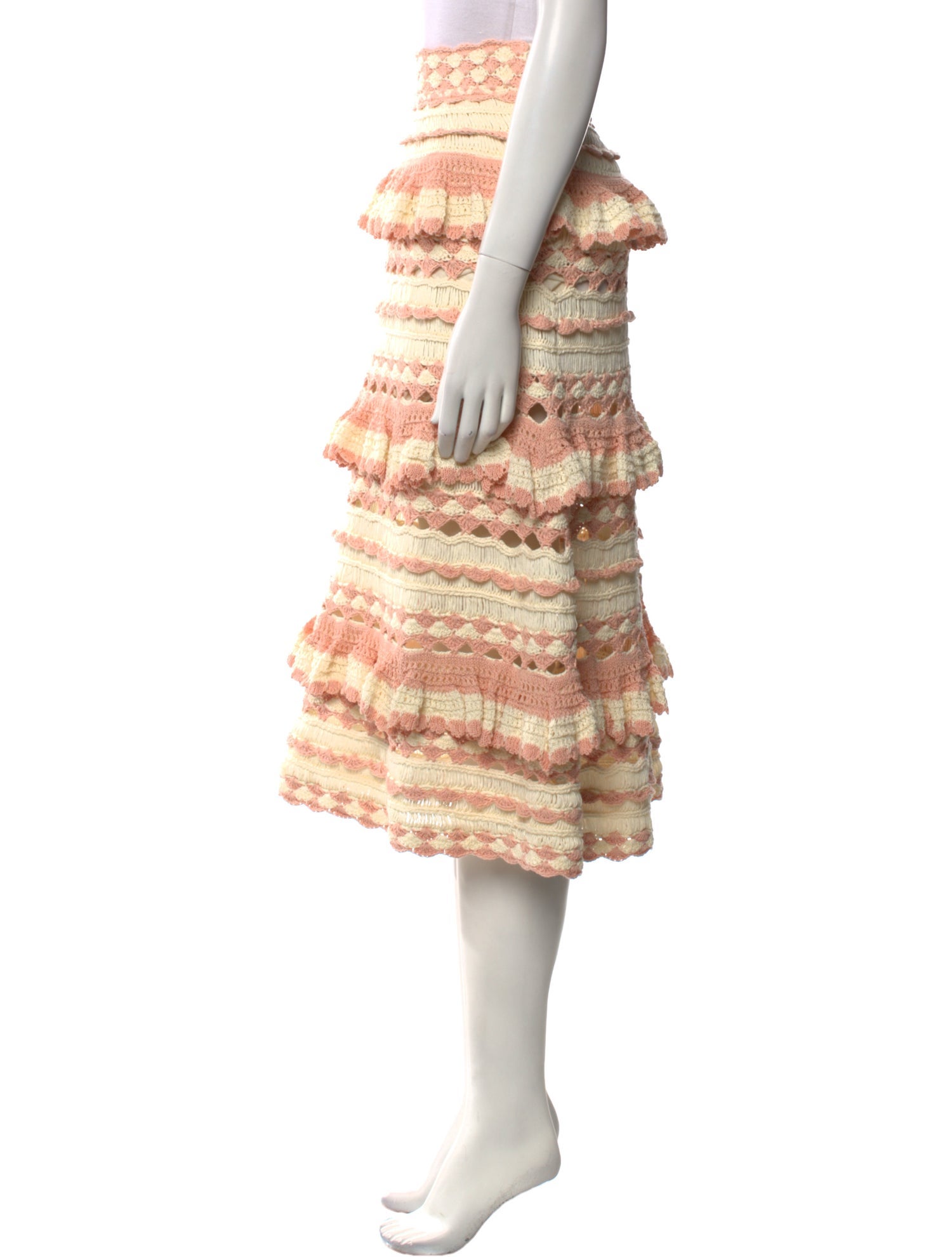 Zimmermann Striped Midi Length Skirt