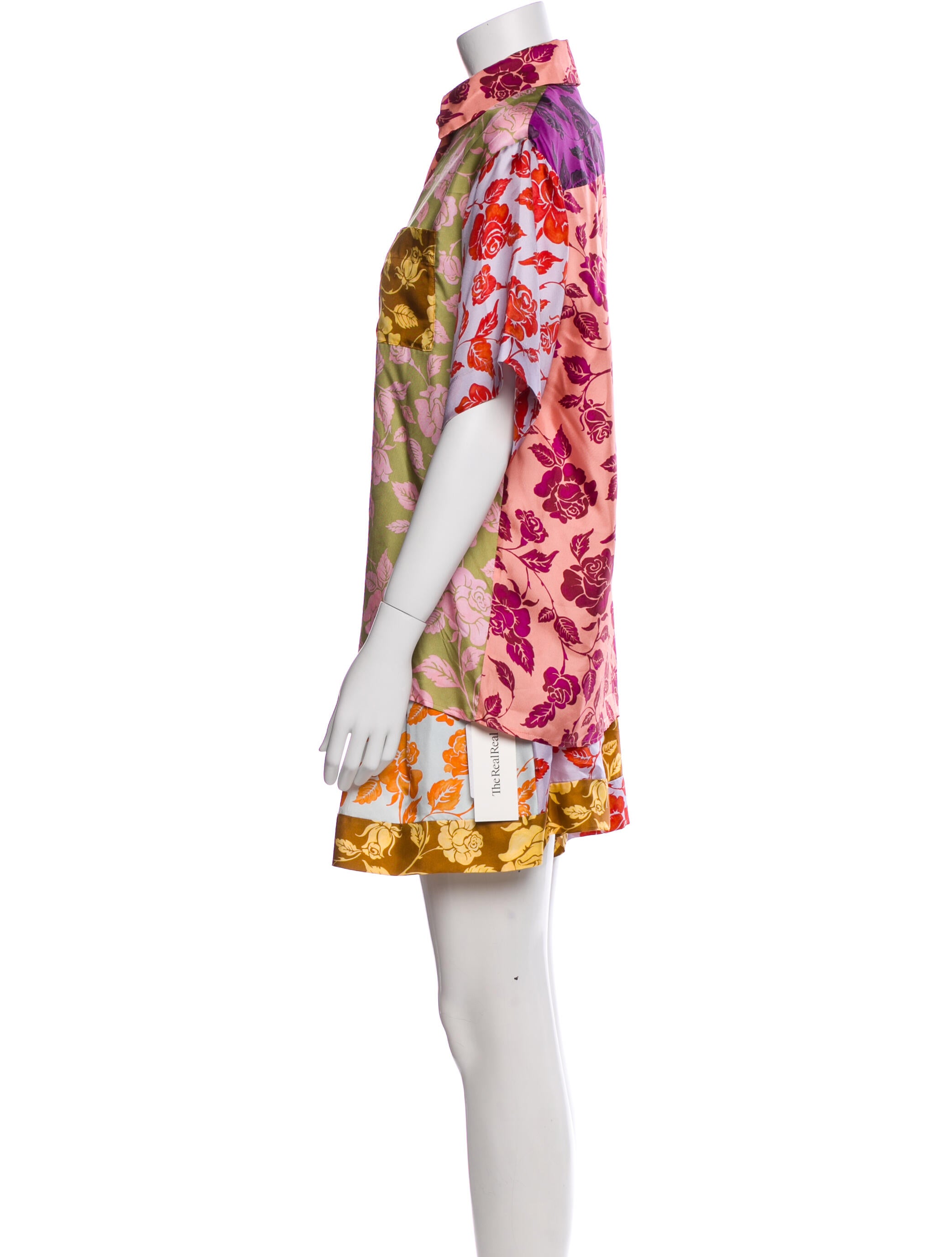 Zimmermann Silk Floral Print Short Set