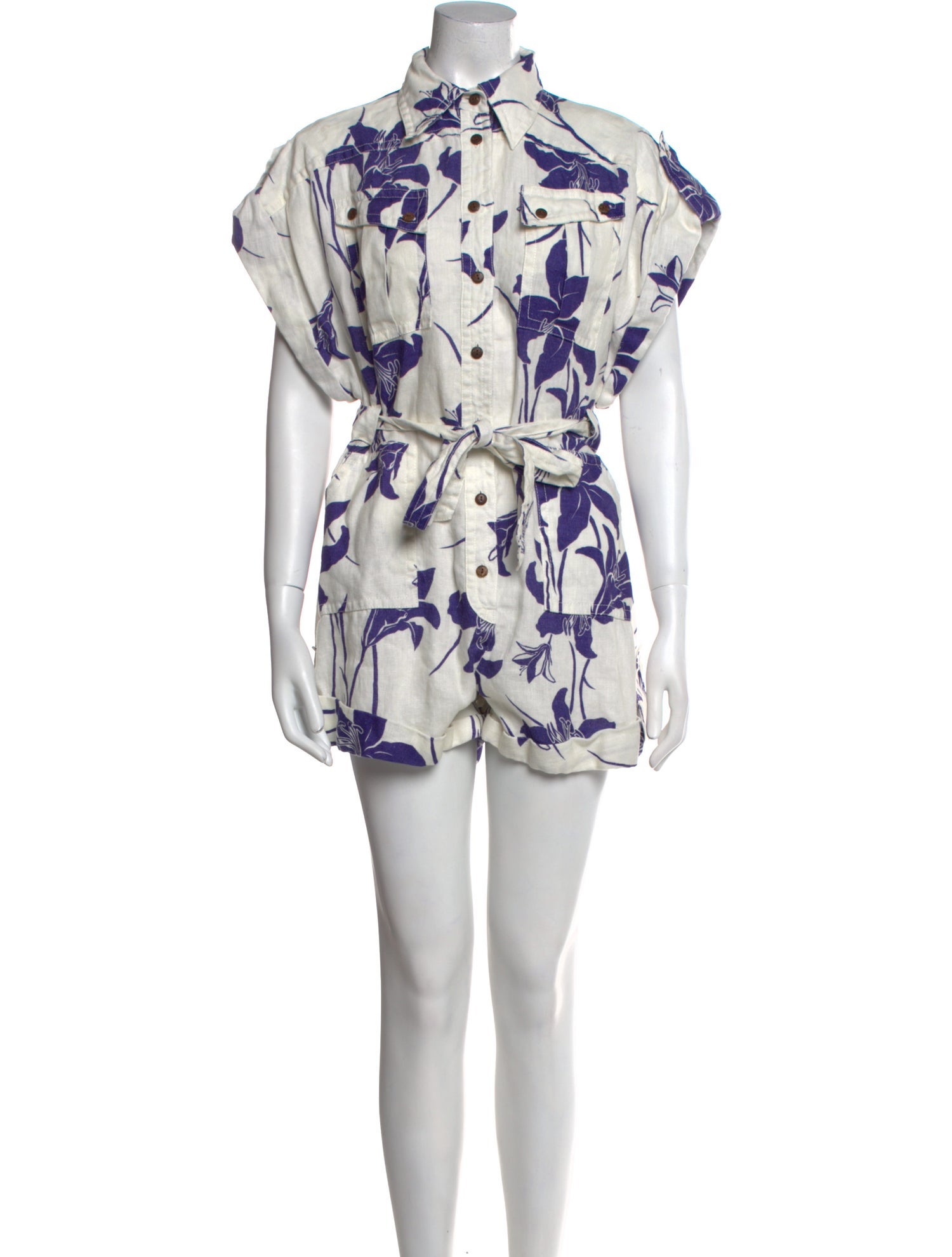 Zimmermann Linen Printed Romper