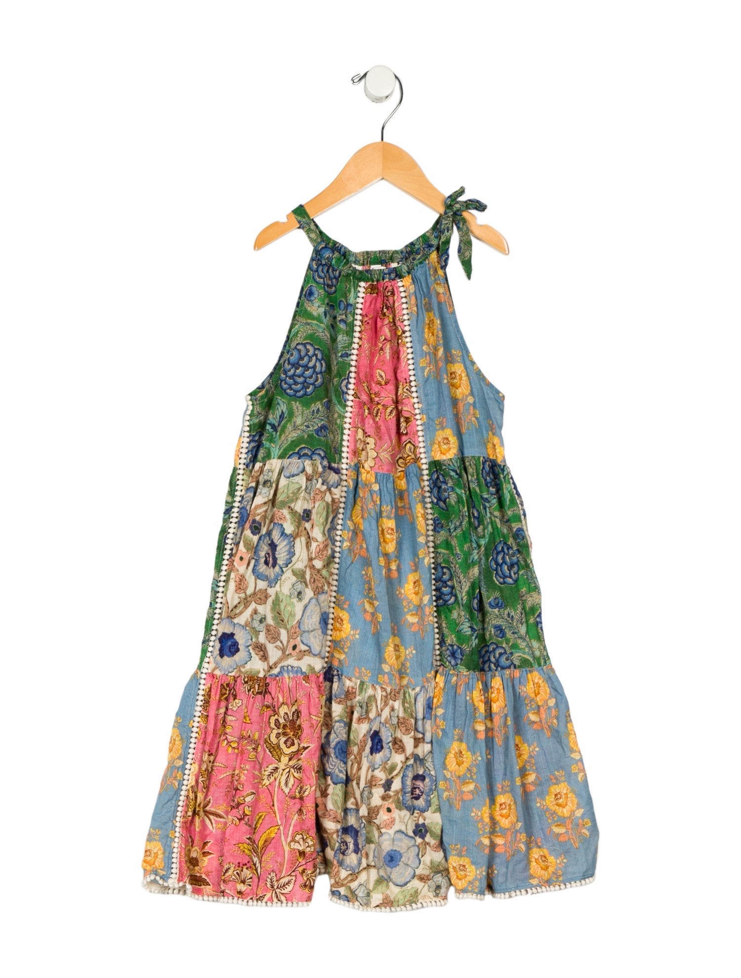 Zimmermann Kids' girl sleeveless multicolor print dress