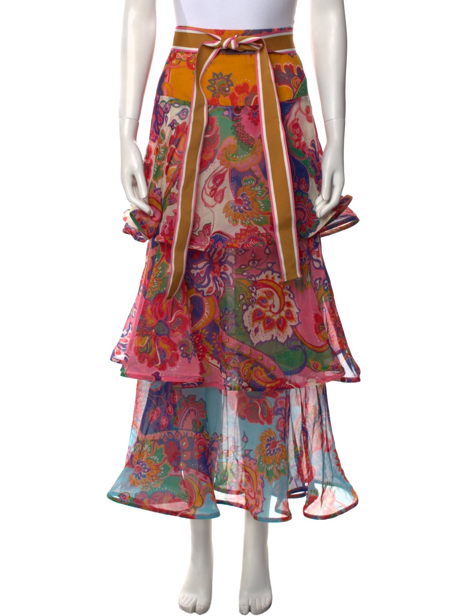 Zimmermann Floral Print Knee-Length Skirt w/ Tags