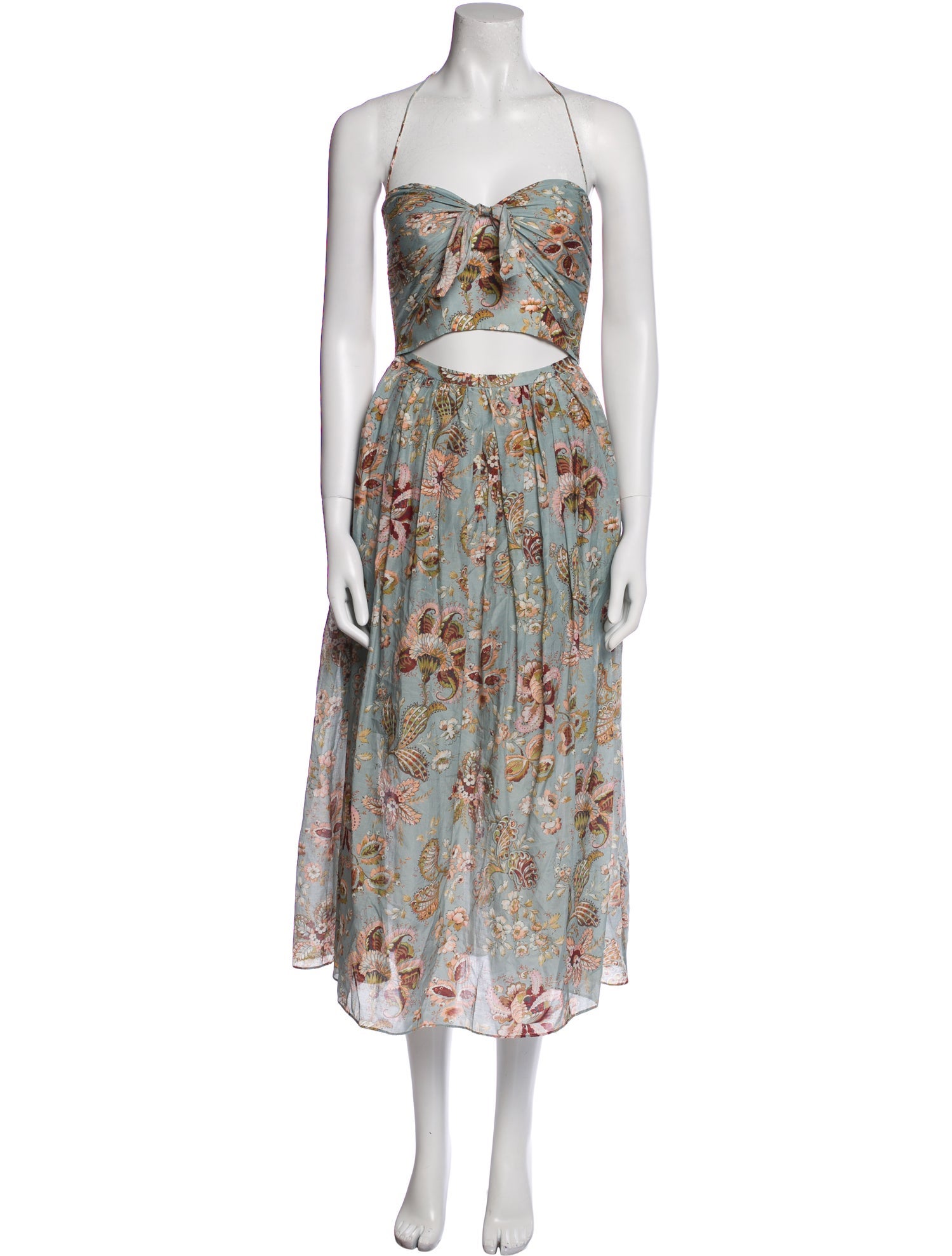 Zimmermann Floral Print Midi Length Dress