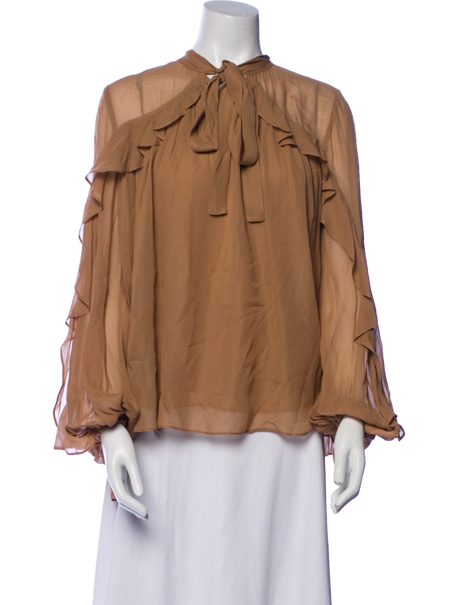 Zimmermann Silk Mock Neck Blouse