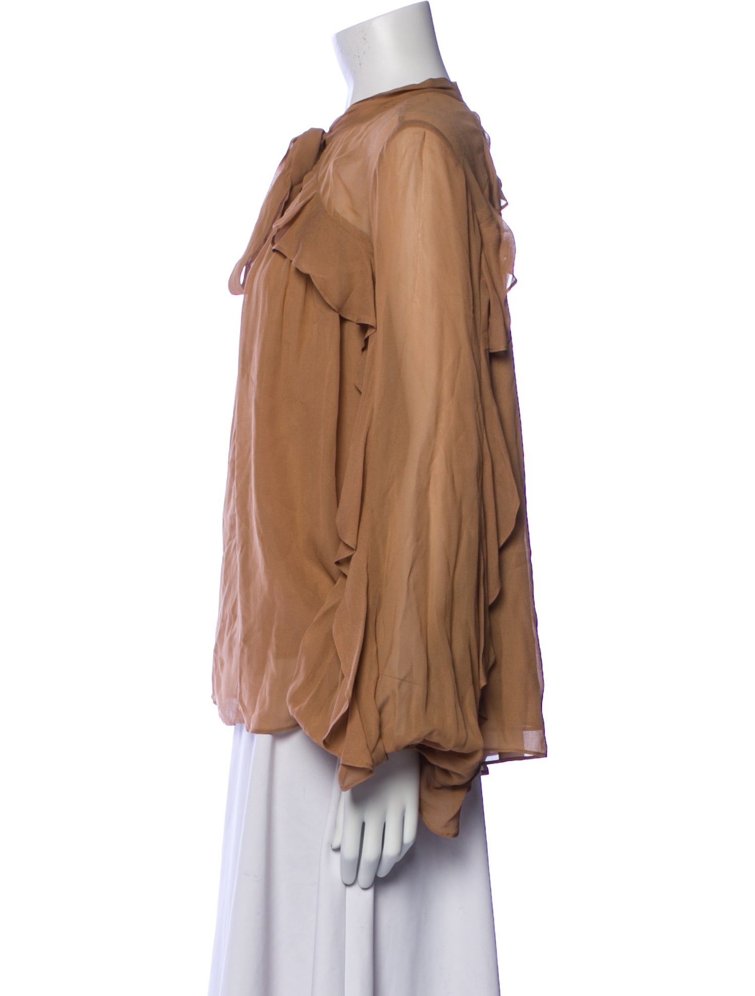 Zimmermann Silk Mock Neck Blouse