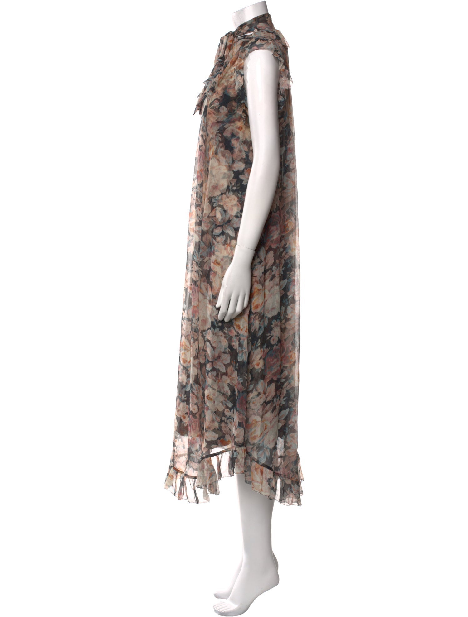 Zimmermann Floral Print Midi Length Dress