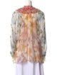 Zimmermann Silk Floral Print Button-Up Top