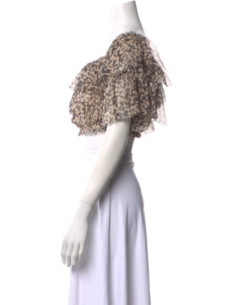 Zimmermann Silk Printed Crop Top