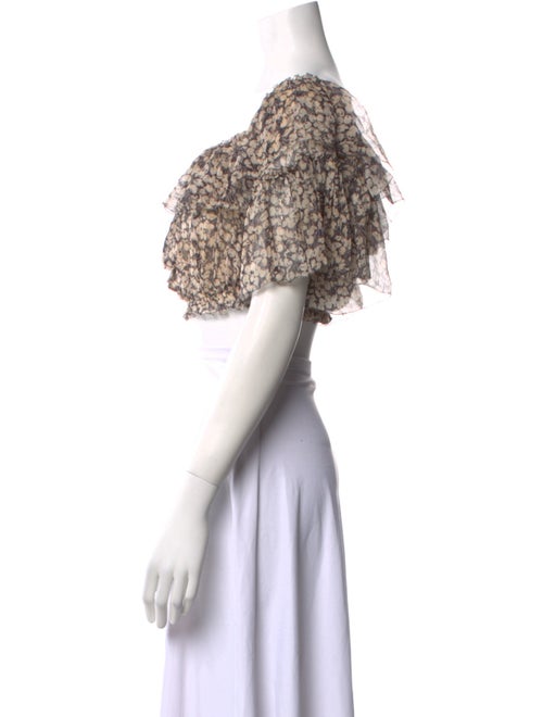 Zimmermann Silk Printed Crop Top