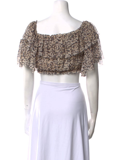 Zimmermann Silk Printed Crop Top