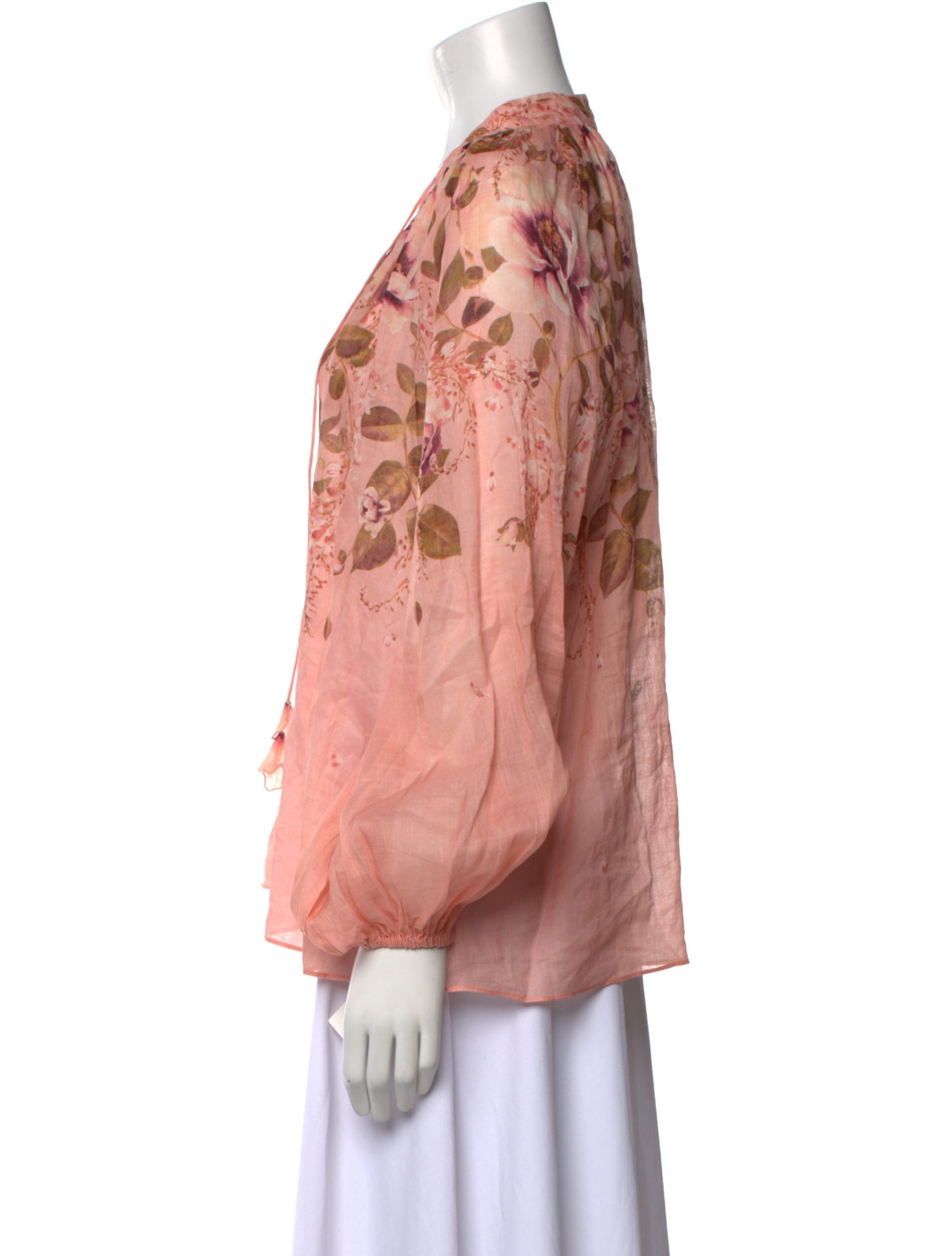 Zimmermann Floral Print V-Neck Blouse