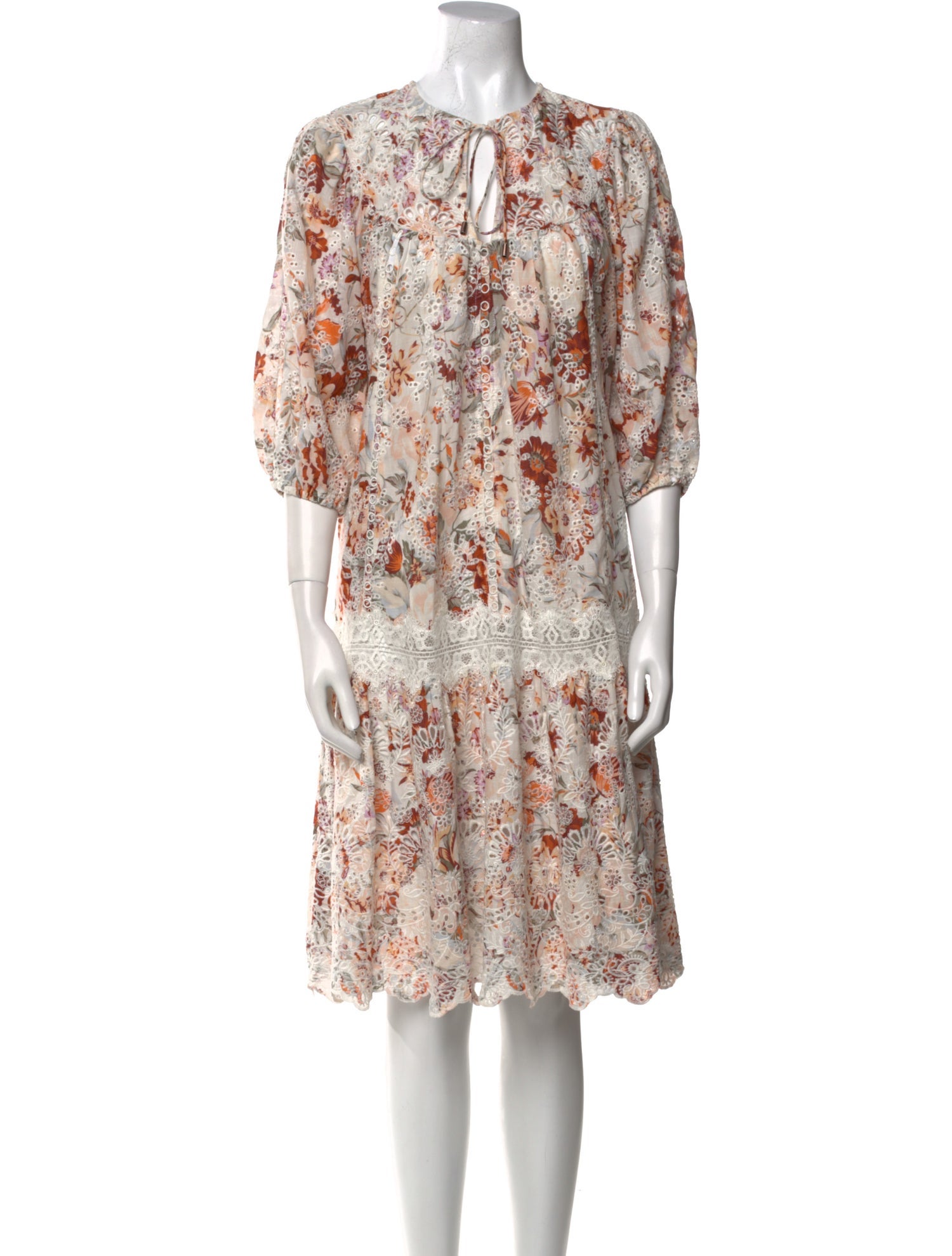 Zimmermann Floral Print Knee-Length Dress