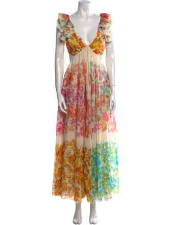 Zimmermann Floral Print Long Dress