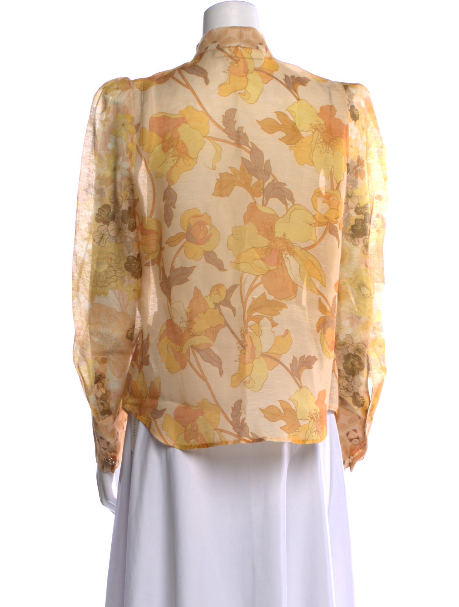 Zimmermann Linen Floral Print Blouse
