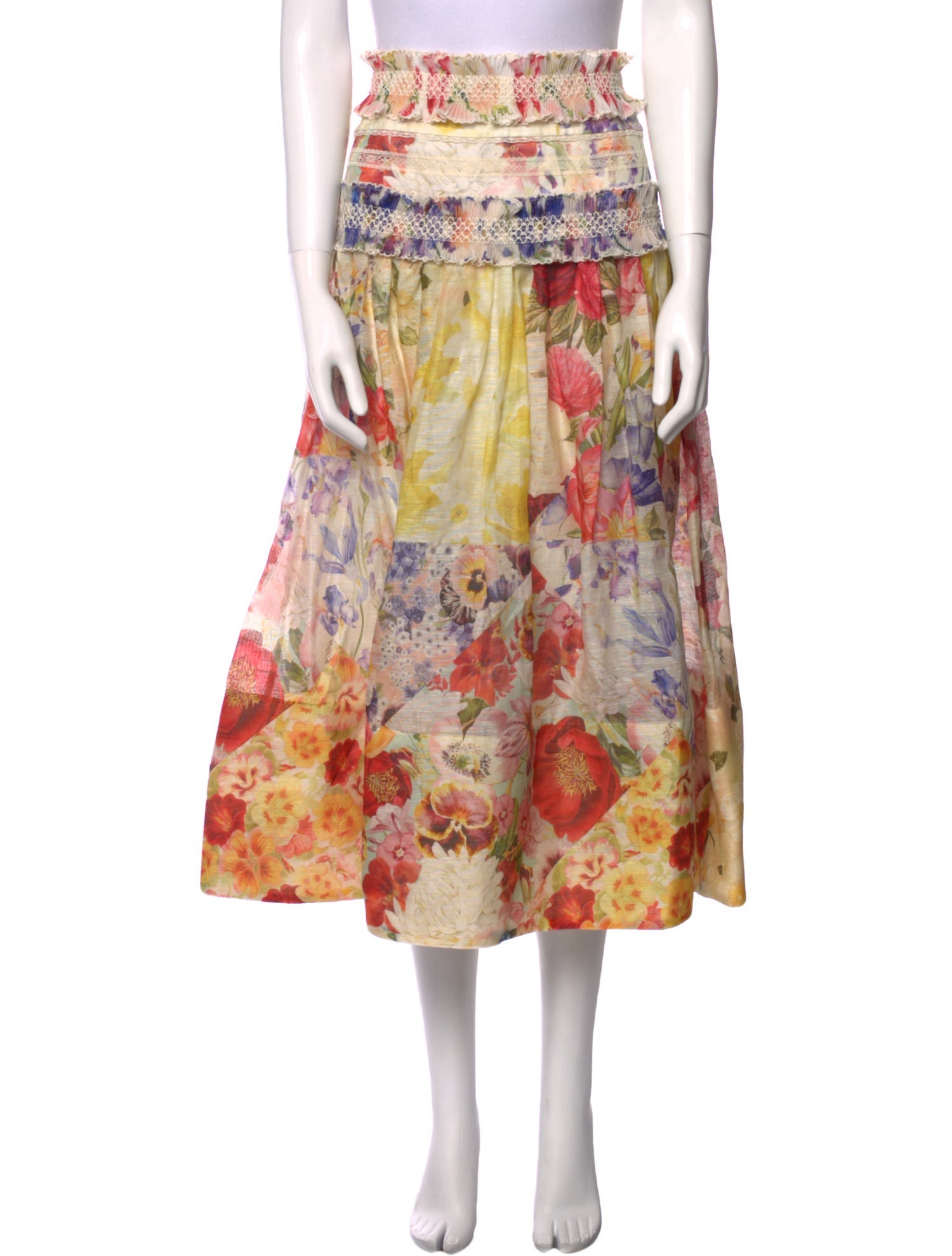 Zimmermann Linen Midi Length Skirt