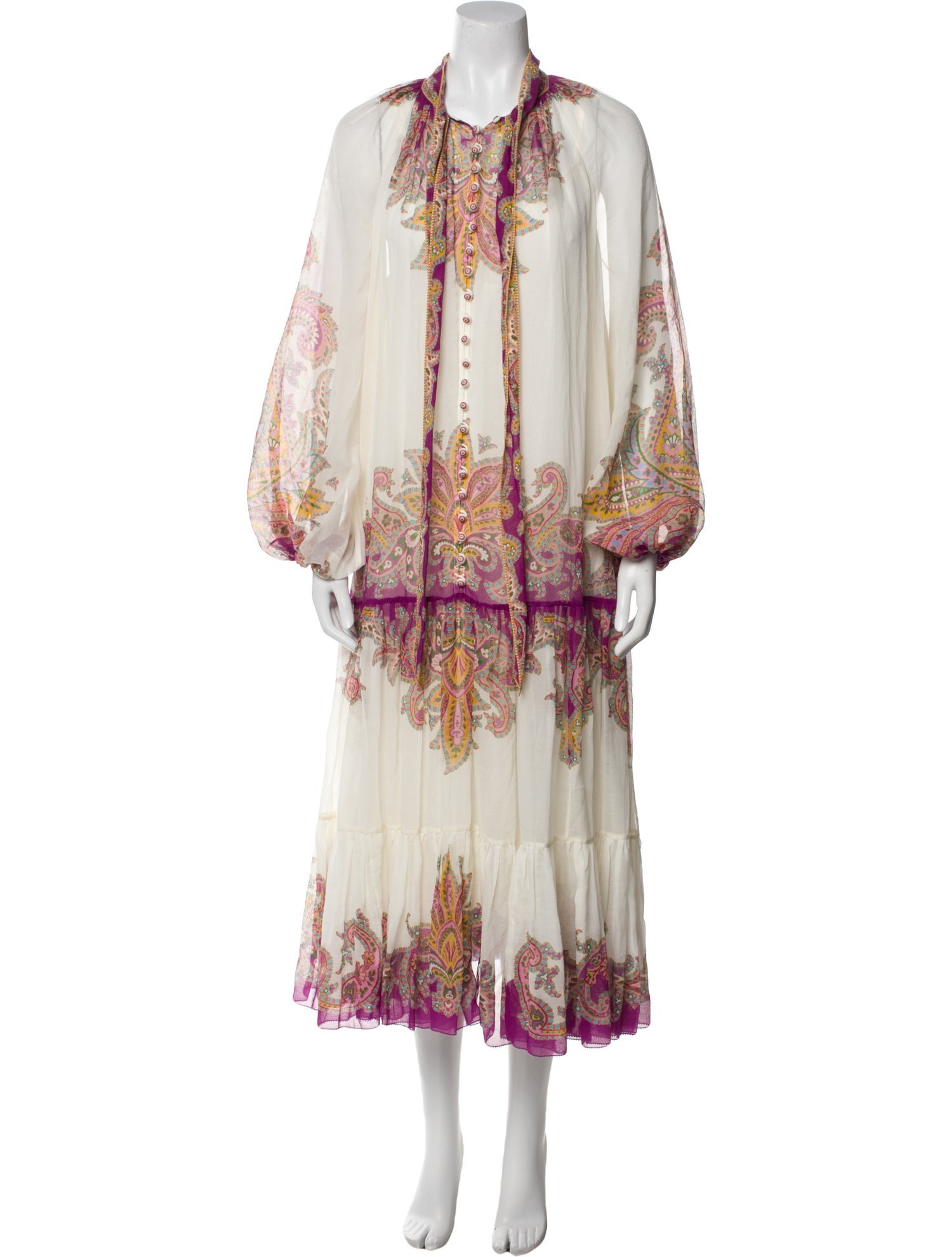 Zimmermann Floral Print Midi Length Dress