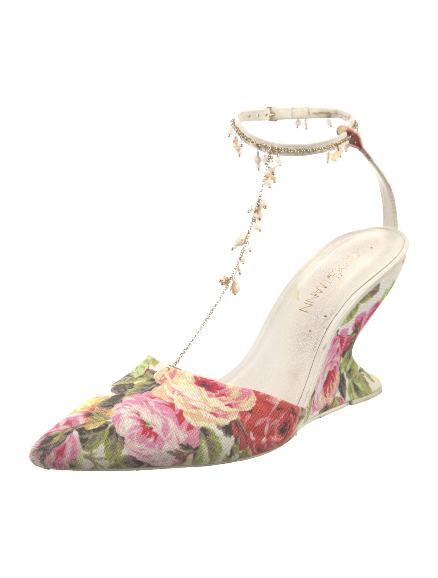 Zimmermann Floral Print T-Strap Pumps