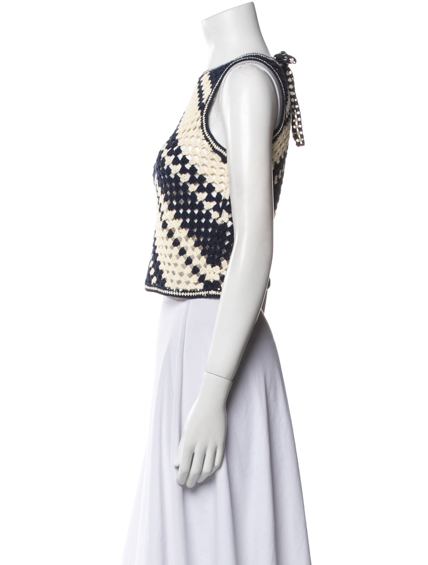 Zimmermann Printed Bateau Neckline Crop Top