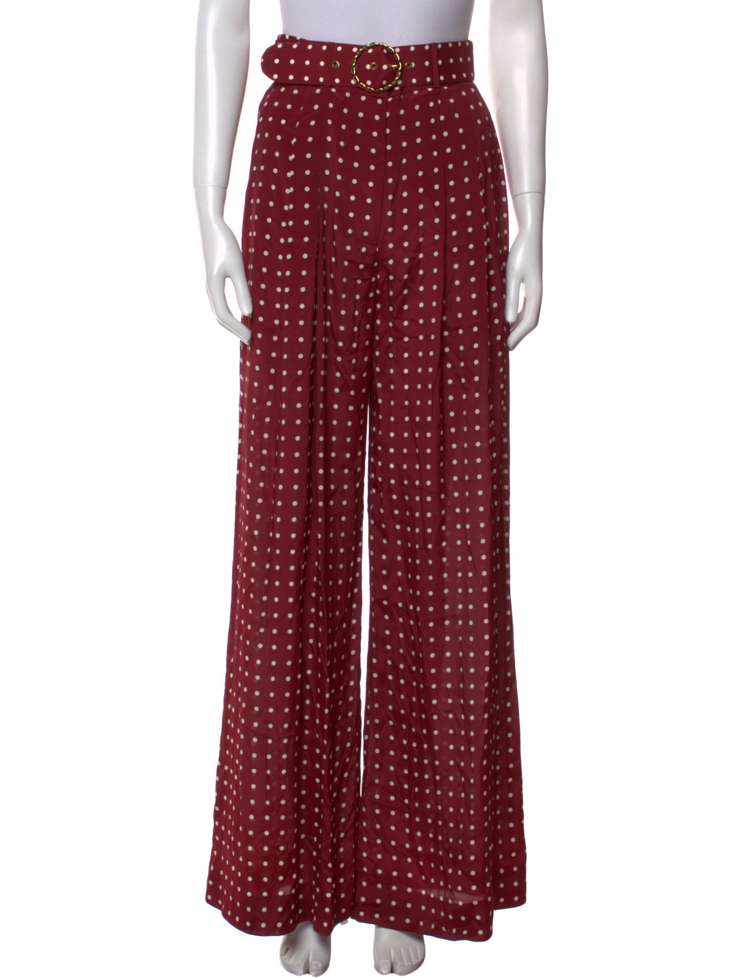 Zimmermann Polka Dot Print Wide Leg Pants