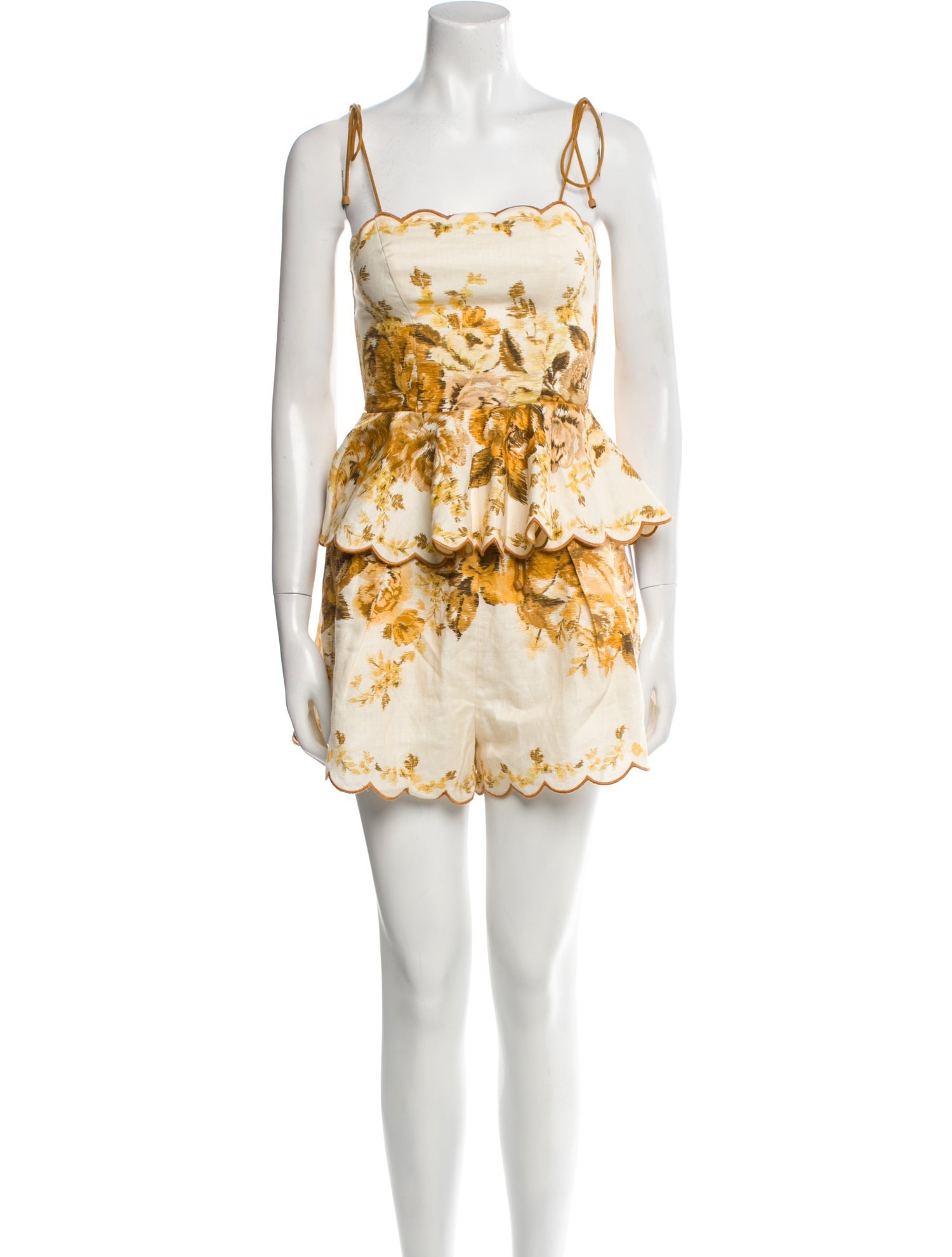 Zimmermann Linen Printed Short Set w/ Tags