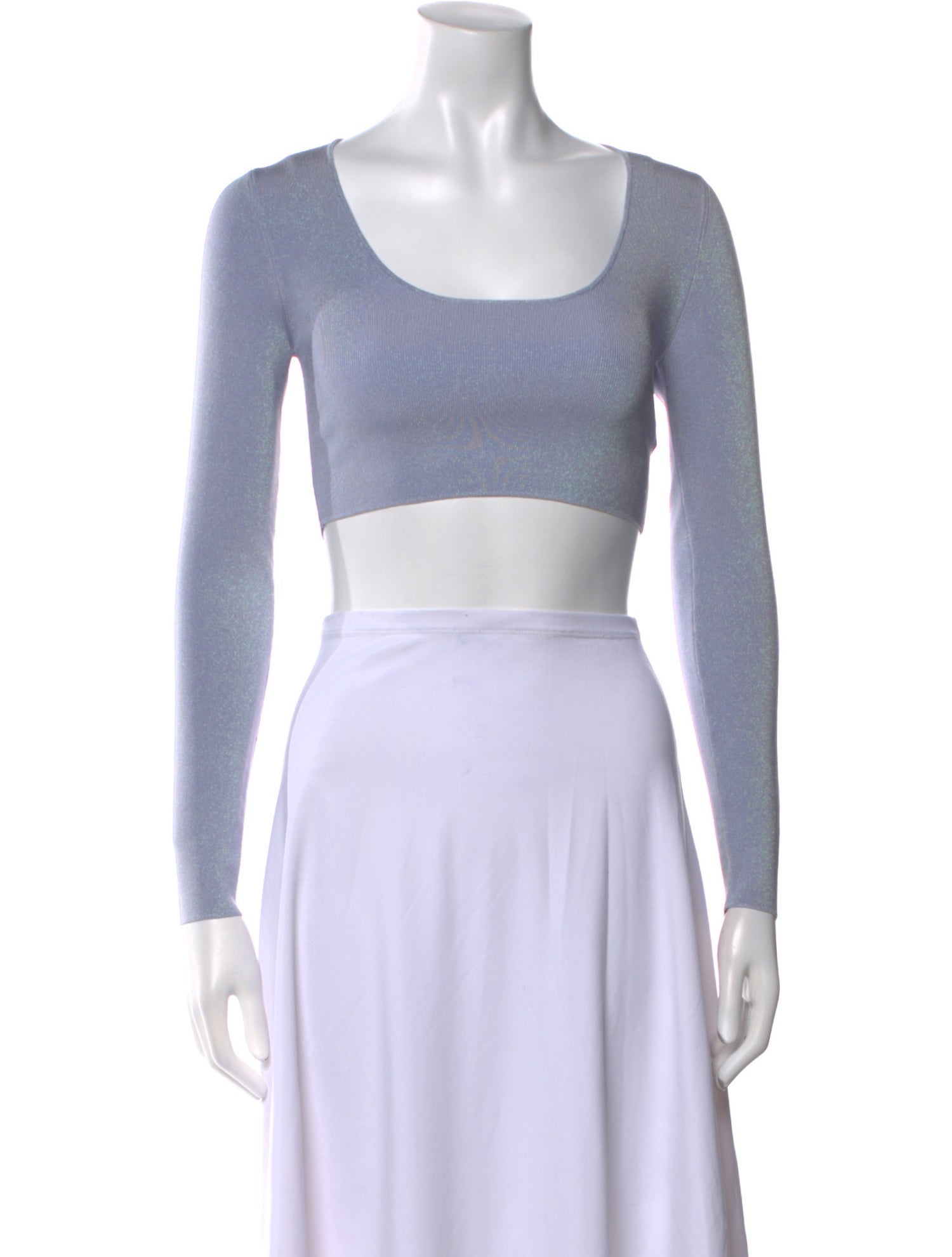 Zimmermann Linen Scoop Neck Crop Top