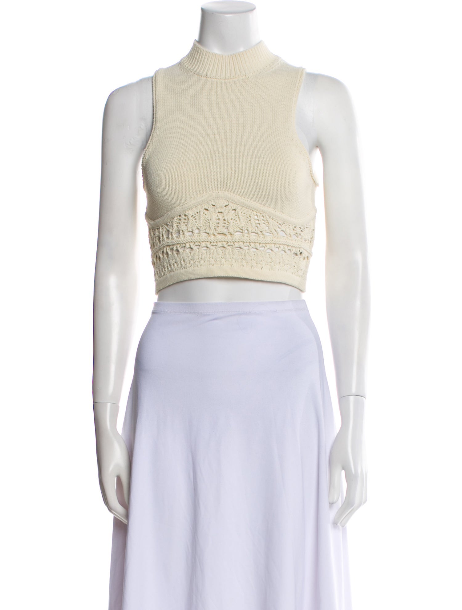 Jonathan Simkhai Mock Neck Sleeveless Crop Top w/ Tags