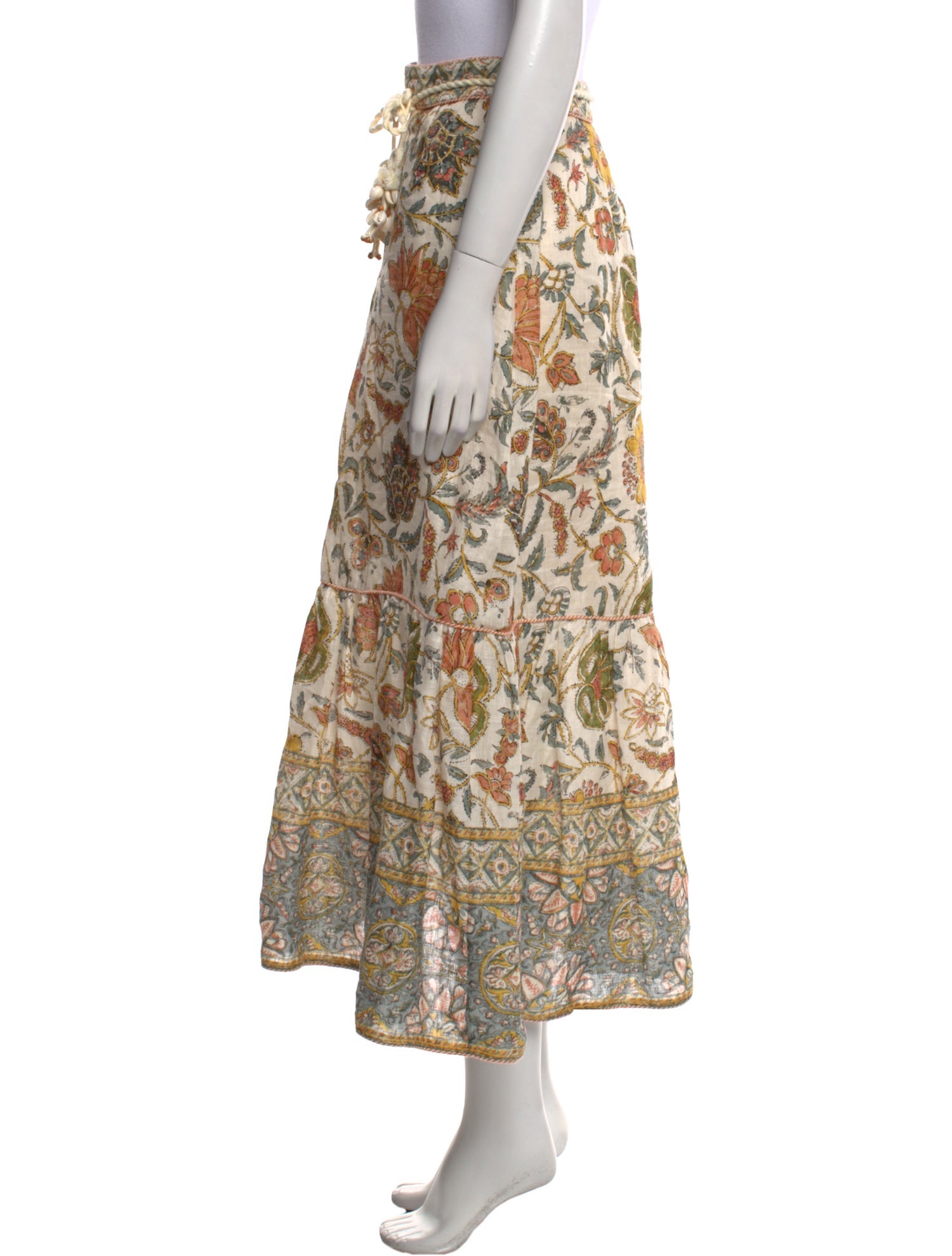 Zimmermann Linen Midi Length Skirt