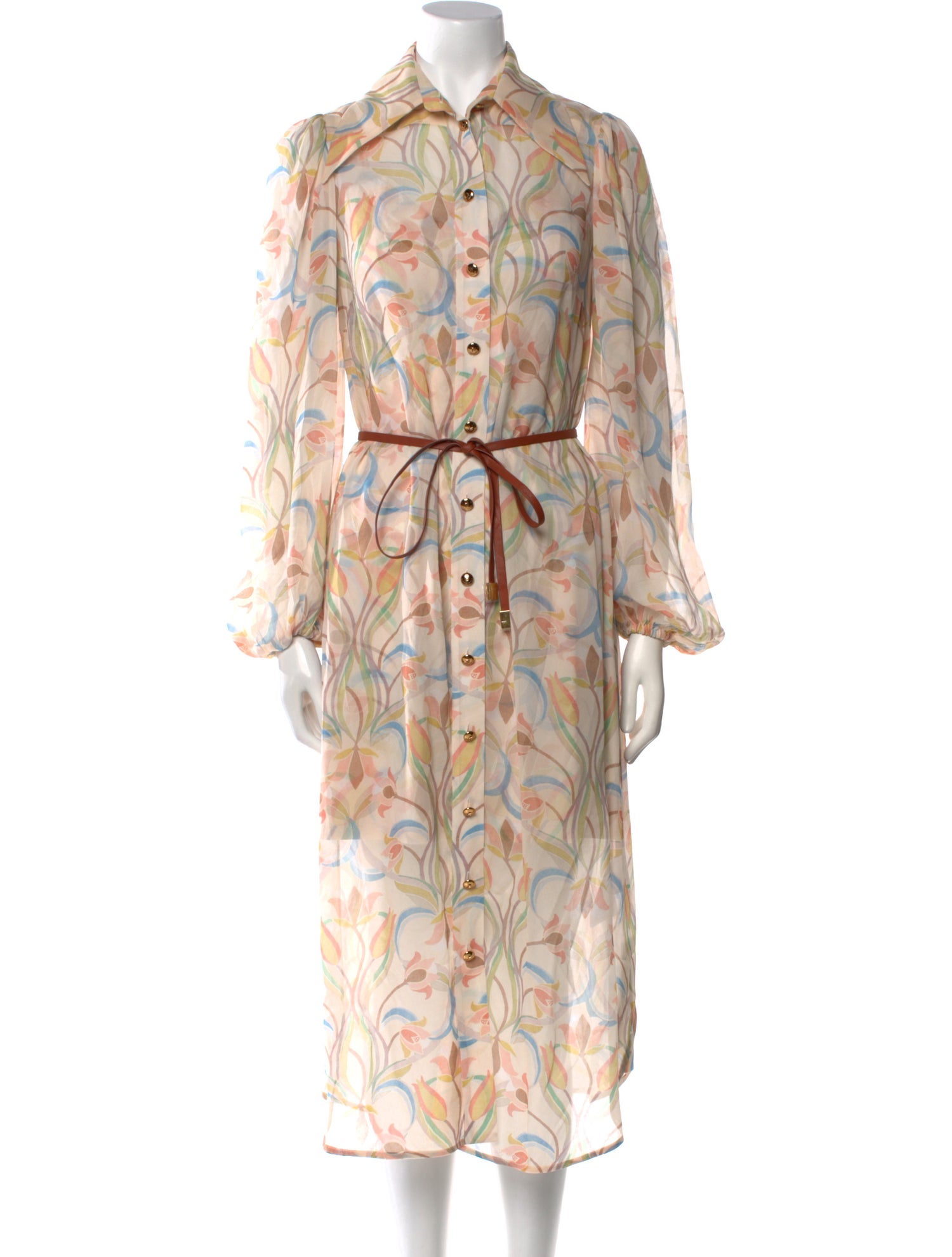 Zimmermann Floral Print Midi Length Dress