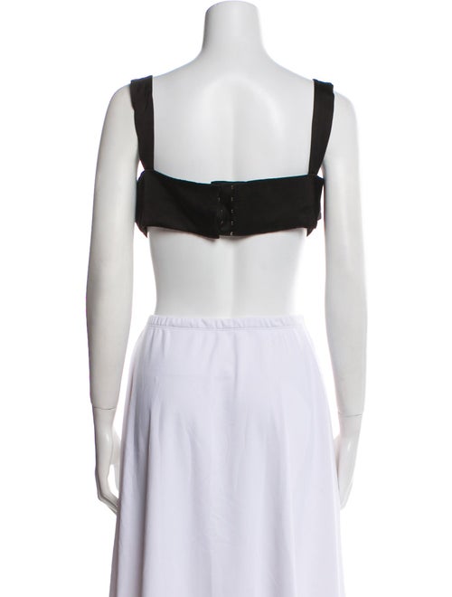 Zimmermann Linen Square Neckline Crop Top